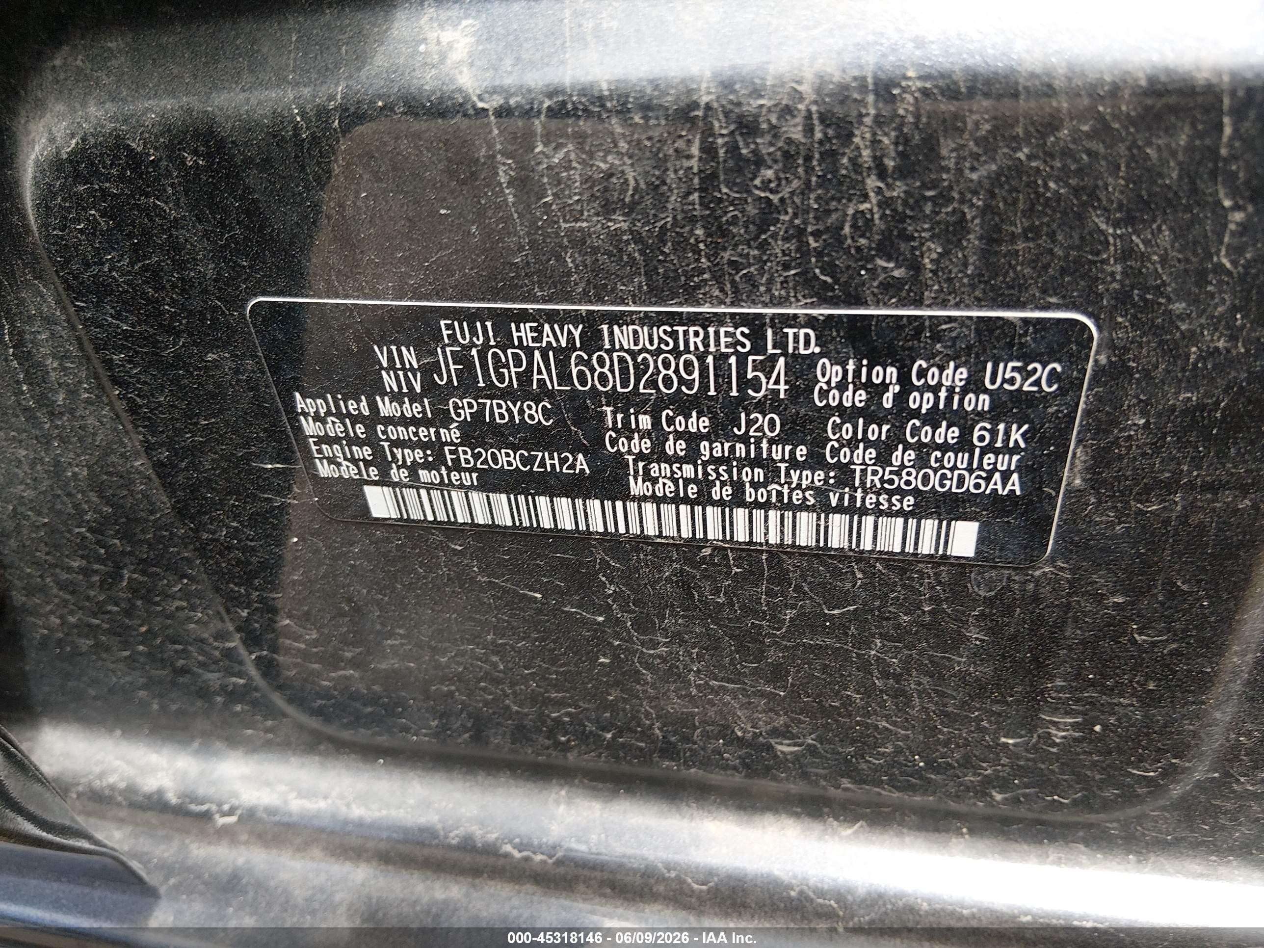 2013 Subaru Impreza 2.0i Sport Premium Dark Blue vin: JF1GPAL68D2891154
