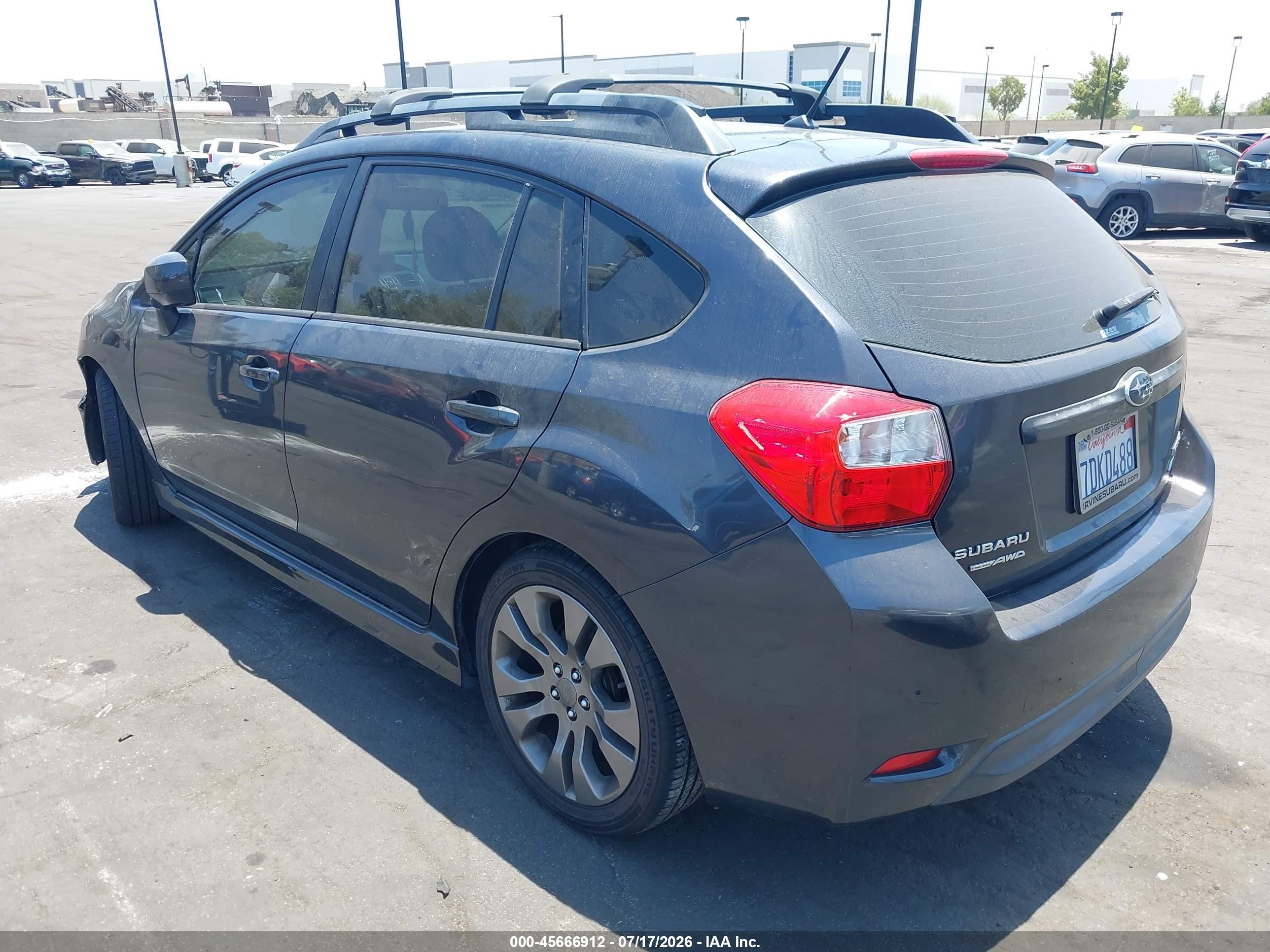 2014 Subaru Impreza 2.0i Sport Premium Gray vin: JF1GPAL68E8224373