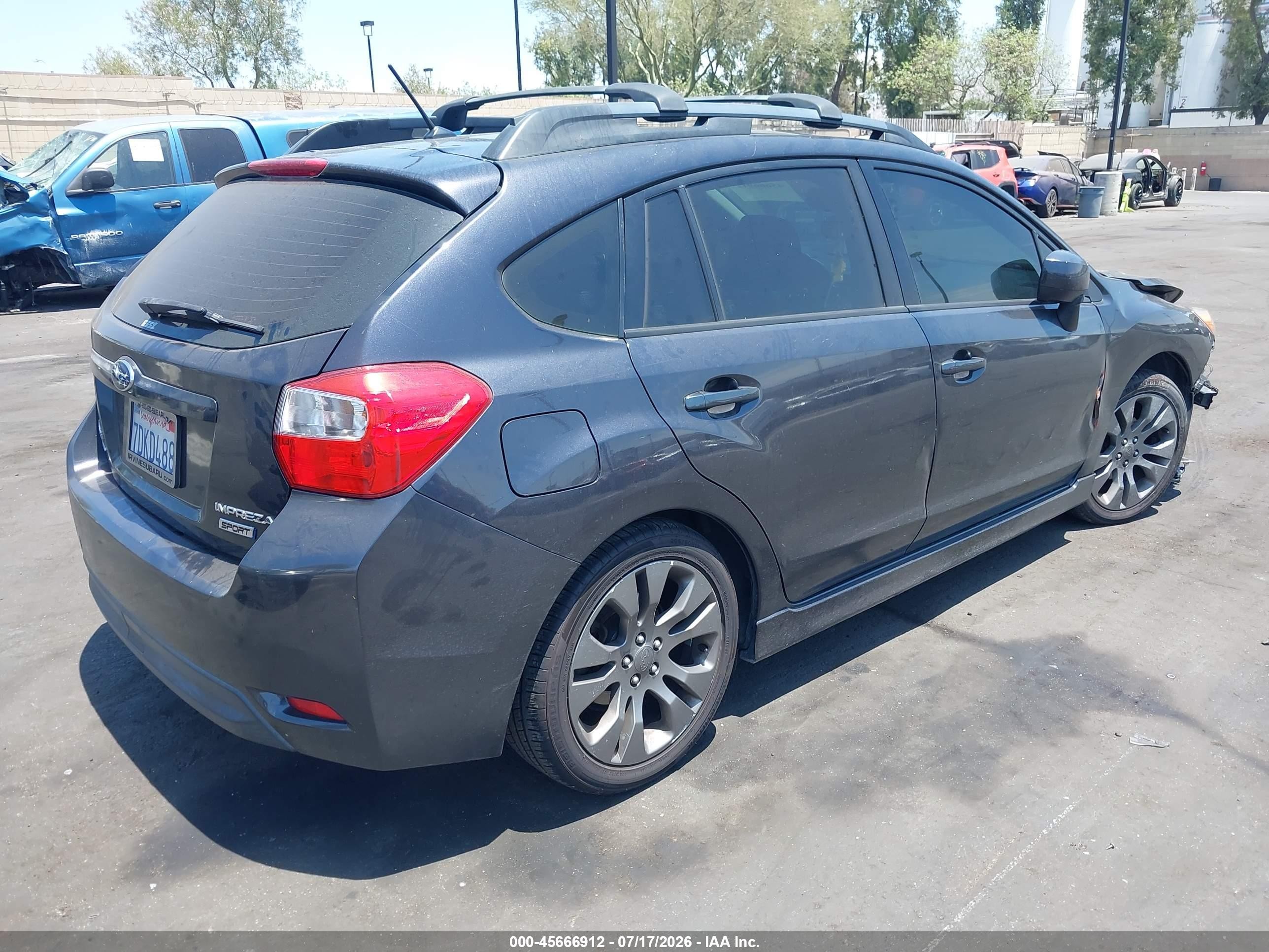 2014 Subaru Impreza 2.0i Sport Premium Gray vin: JF1GPAL68E8224373