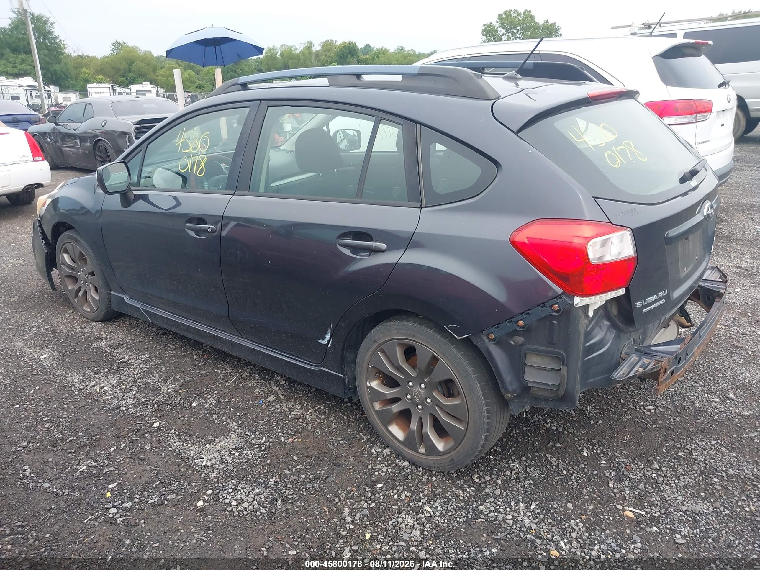 2012 Subaru Impreza 2.0i Sport Premium Gray vin: JF1GPAL69CH208843