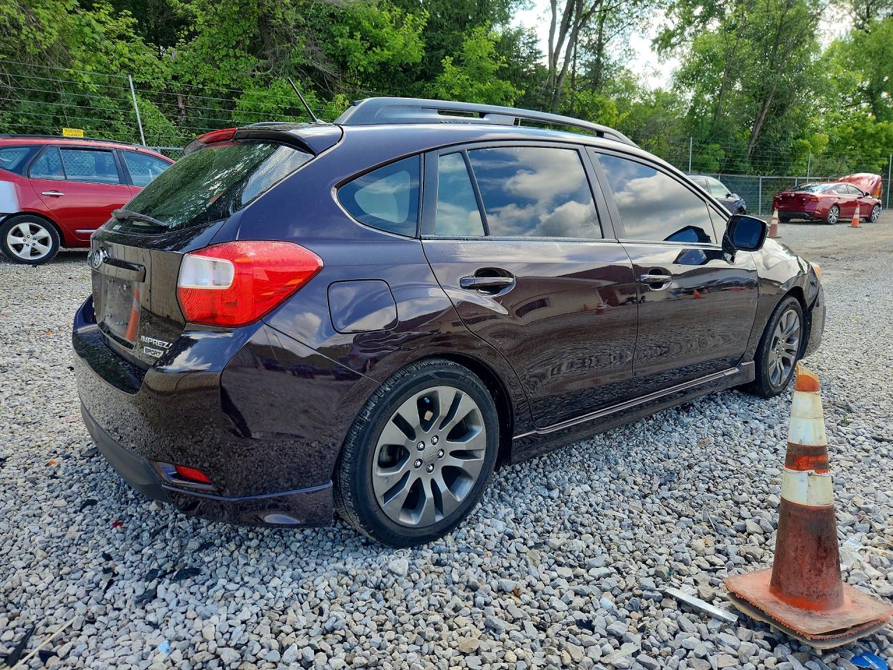 2013 Subaru Impreza Sport Premium Burgundy vin: JF1GPAL69DH213350