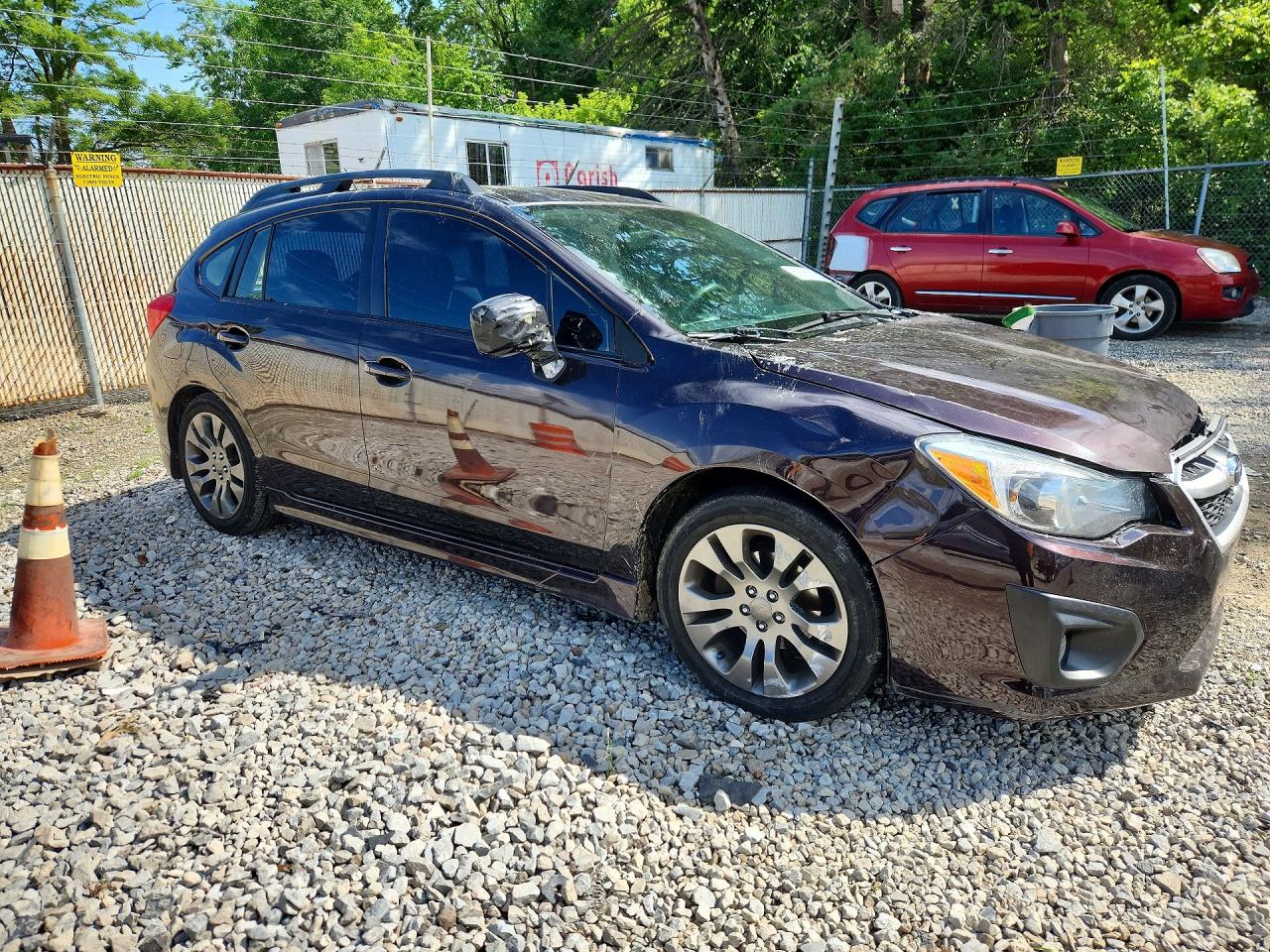 2013 Subaru Impreza Sport Premium Burgundy vin: JF1GPAL69DH213350