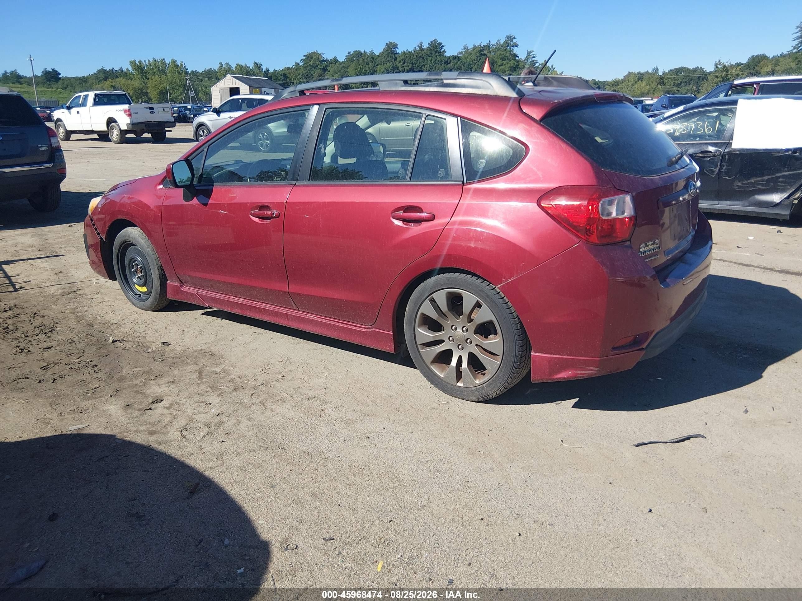 2014 Subaru Impreza 2.0i Sport Premium Red vin: JF1GPAL69E8222194