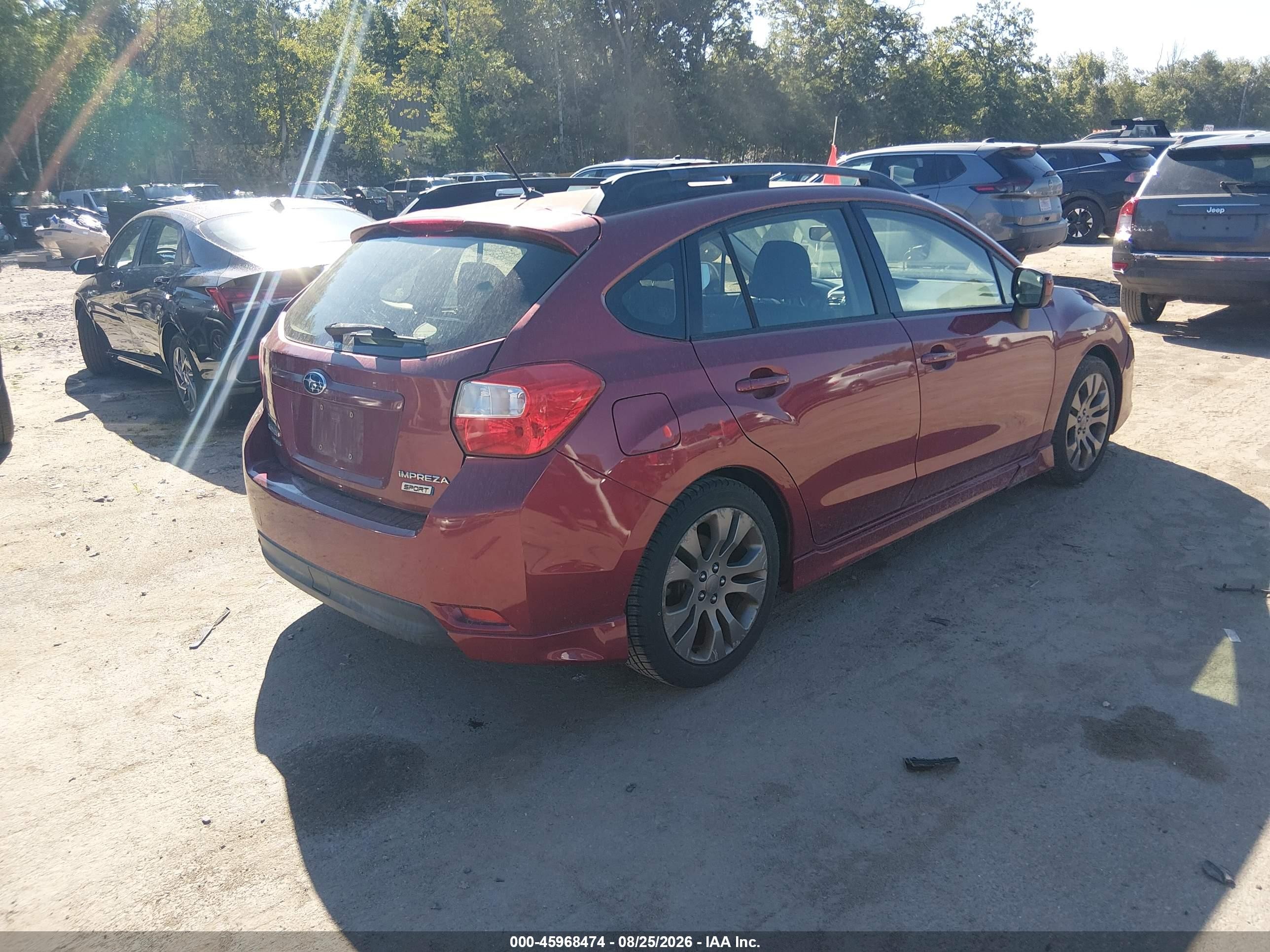 2014 Subaru Impreza 2.0i Sport Premium Red vin: JF1GPAL69E8222194