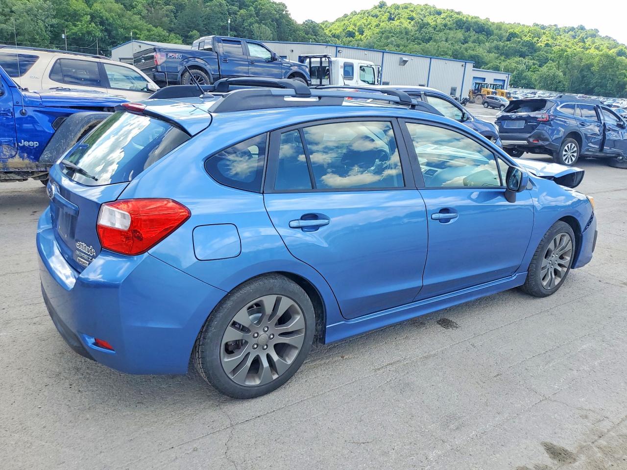 2014 Subaru Impreza Sport Premium Blue vin: JF1GPAL69E8270553