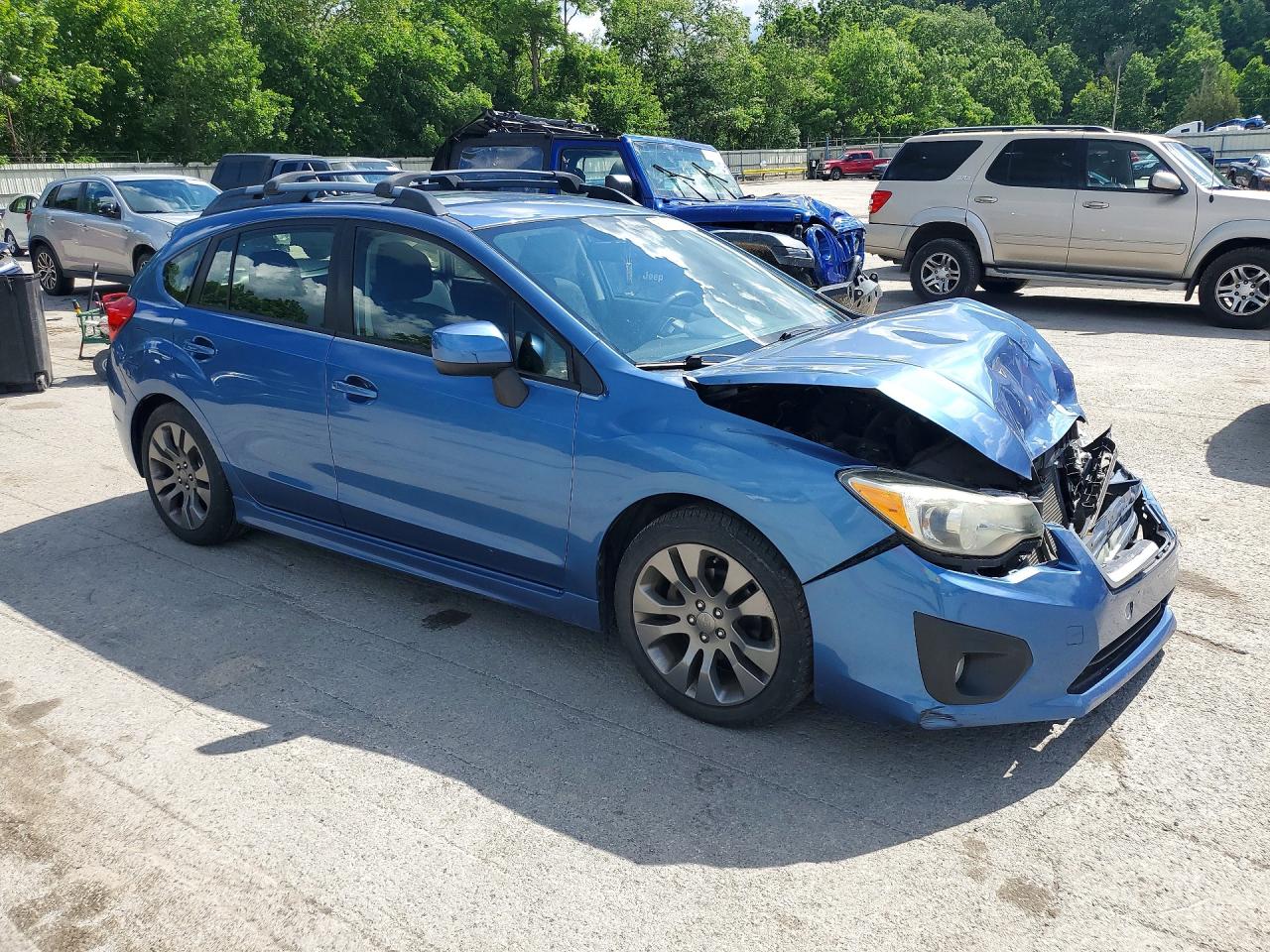 2014 Subaru Impreza Sport Premium Blue vin: JF1GPAL69E8270553