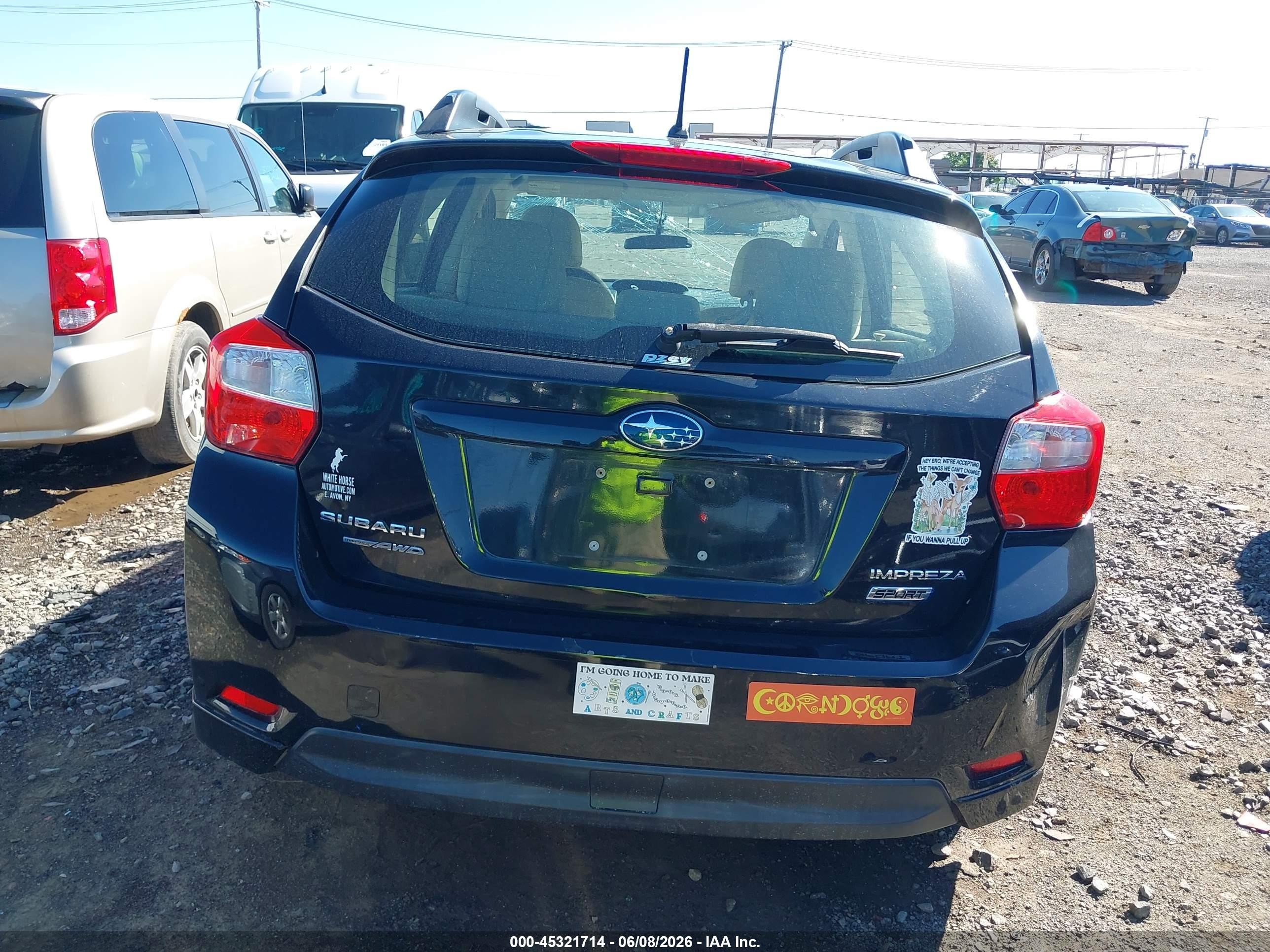 2012 Subaru Impreza 2.0i Sport Premium Black vin: JF1GPAL6XCH238191