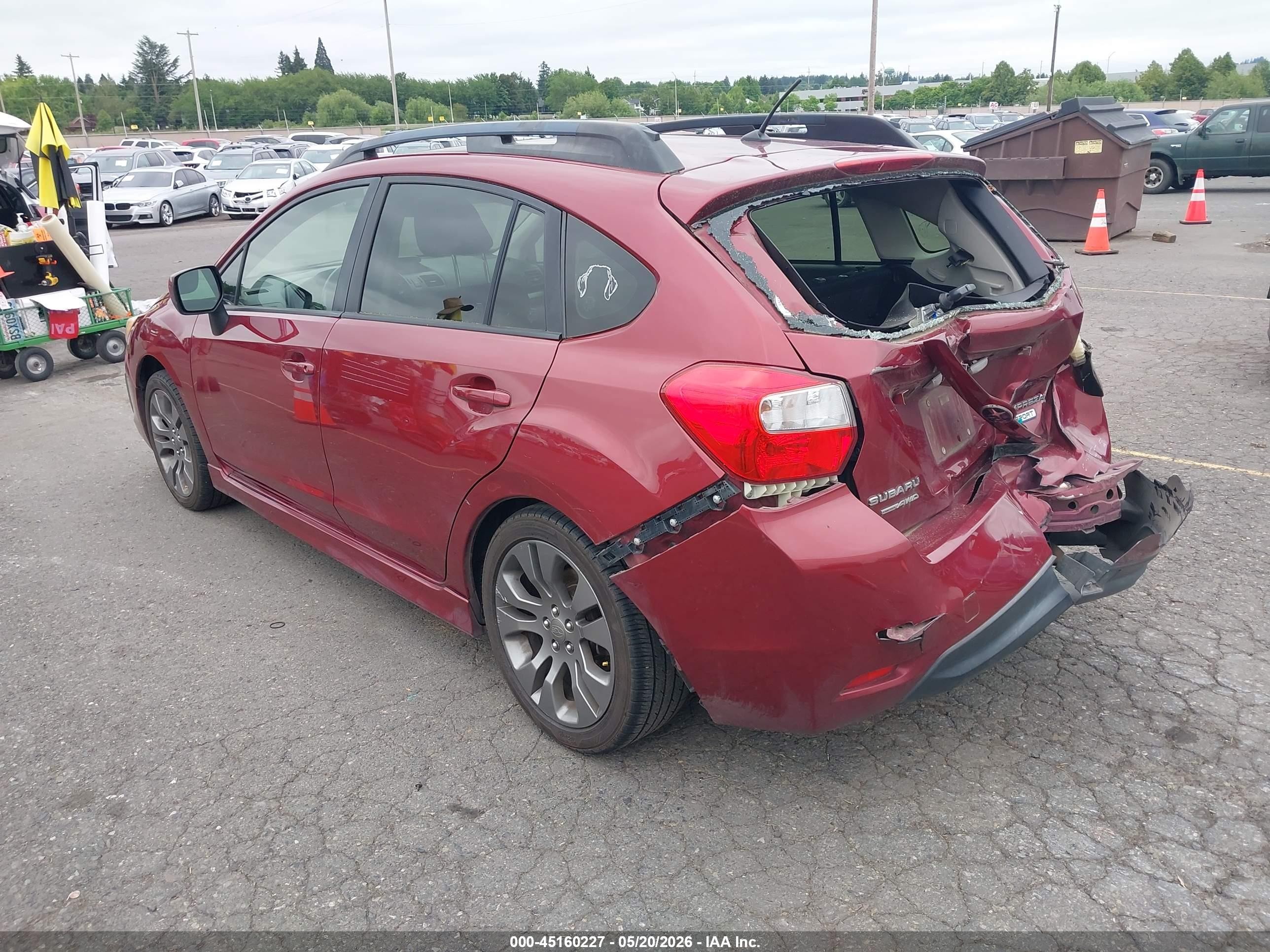 2013 Subaru Impreza 2.0i Sport Premium Red vin: JF1GPAL6XD1864401