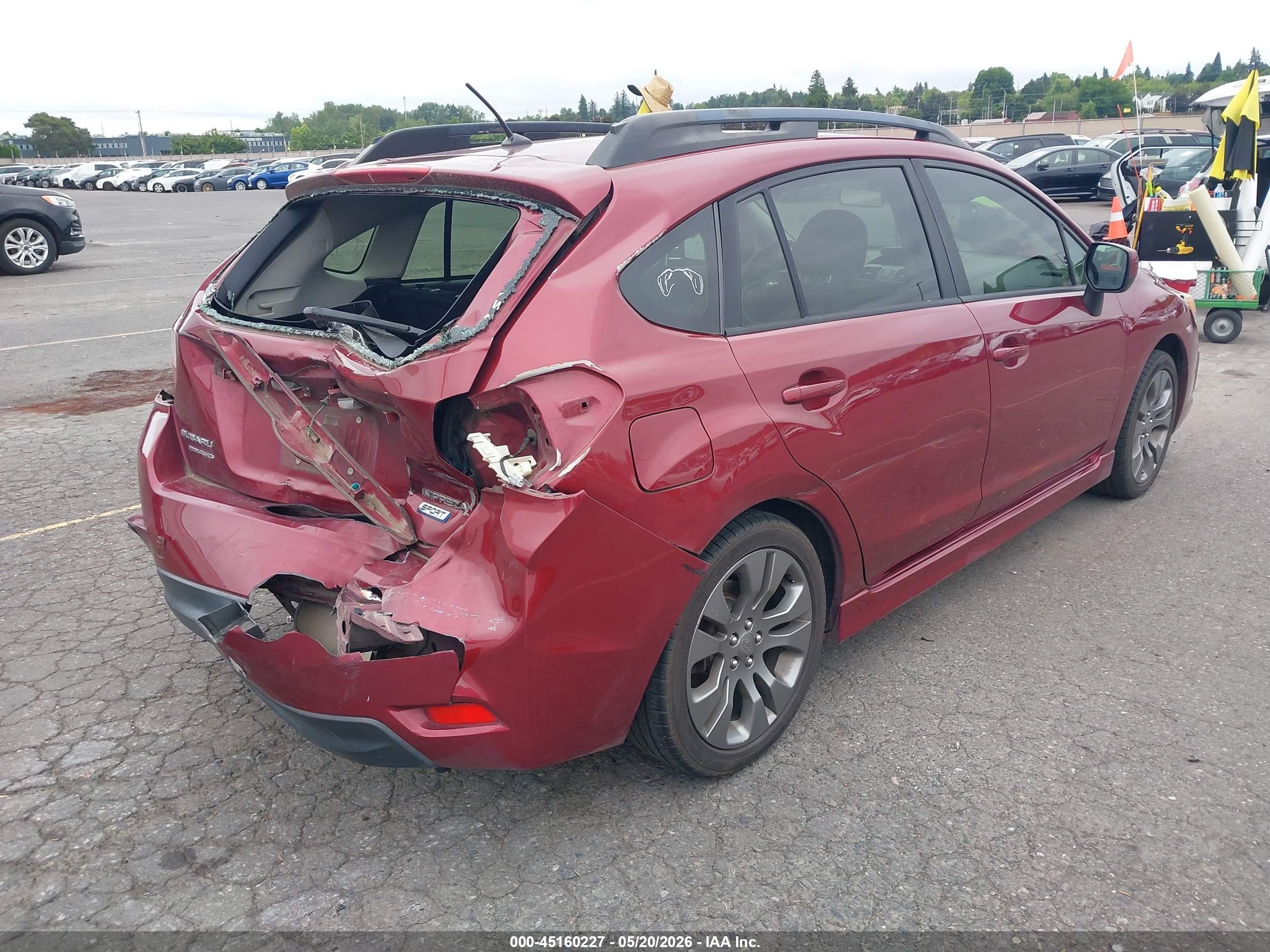 2013 Subaru Impreza 2.0i Sport Premium Red vin: JF1GPAL6XD1864401