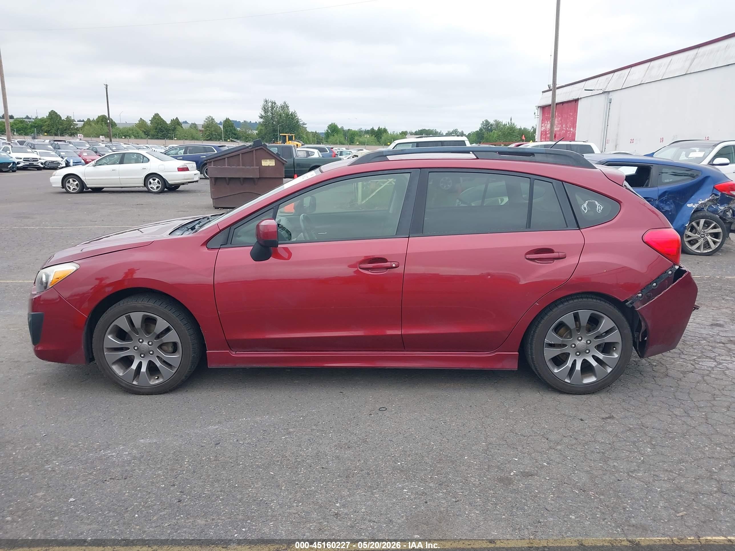 2013 Subaru Impreza 2.0i Sport Premium Red vin: JF1GPAL6XD1864401