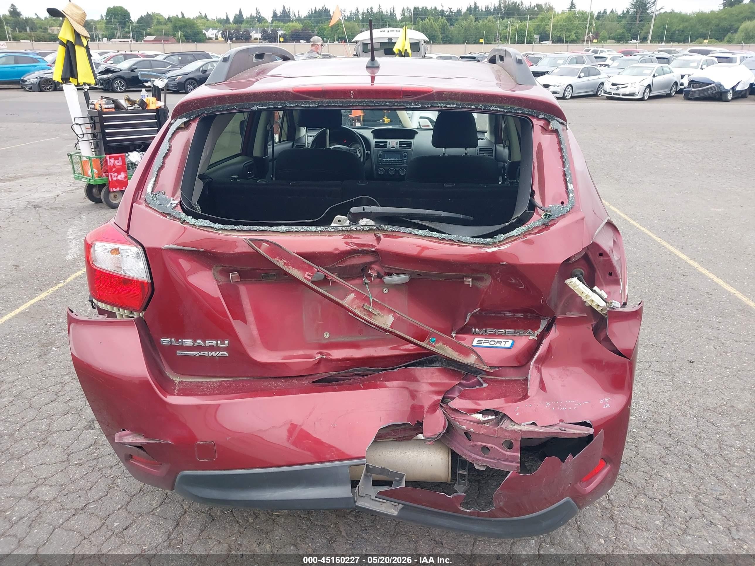 2013 Subaru Impreza 2.0i Sport Premium Red vin: JF1GPAL6XD1864401