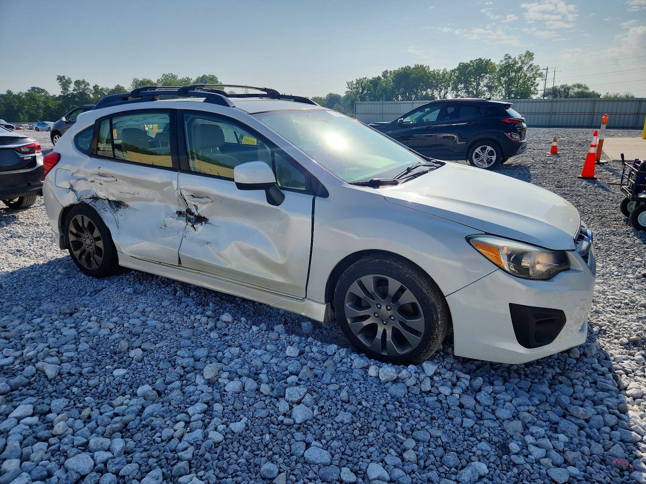 2013 Subaru Impreza Sport Premium White vin: JF1GPAL6XDH805730