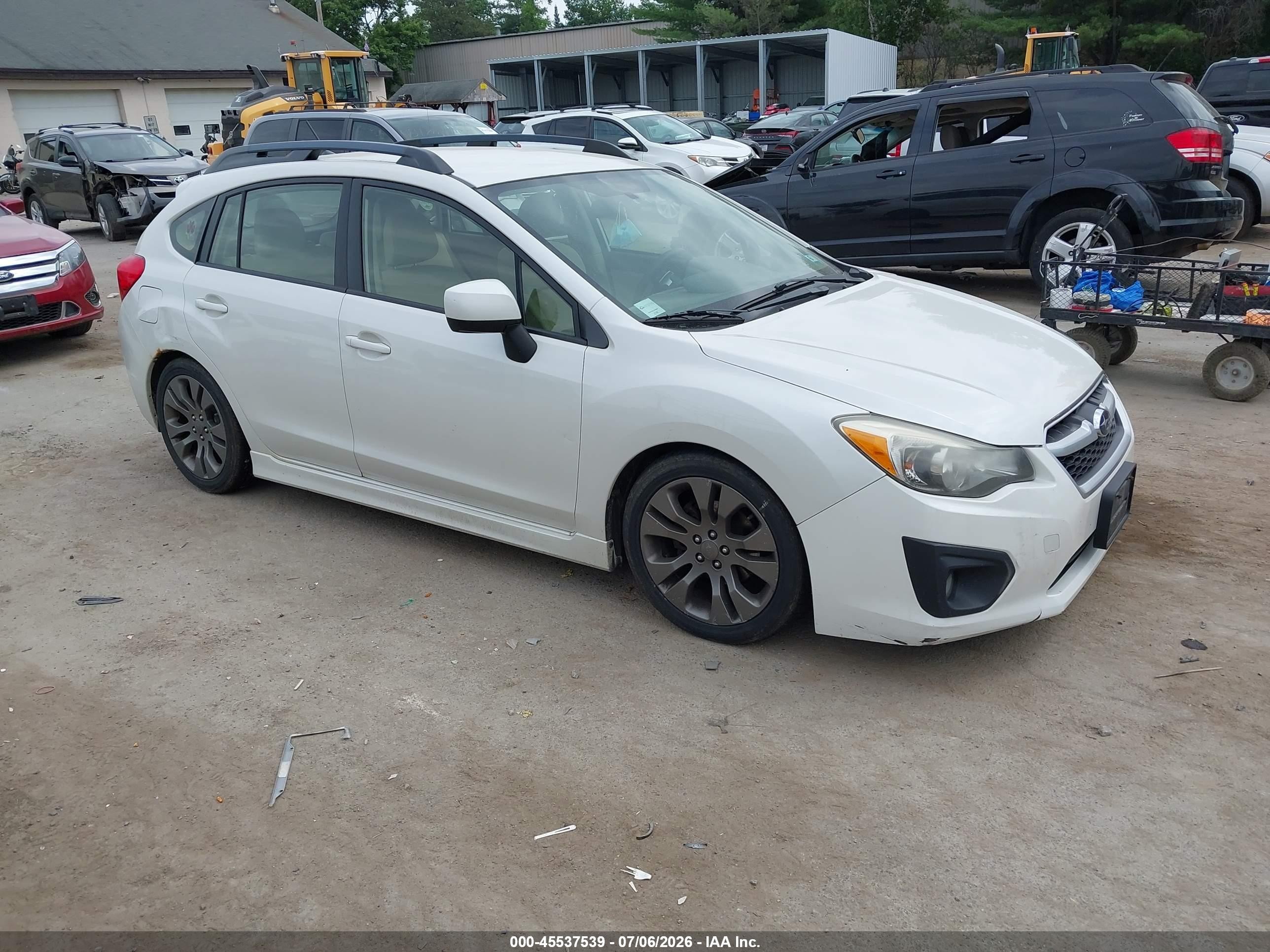 2014 Subaru Impreza 2.0i Sport Premium White vin: JF1GPAL6XE8264552
