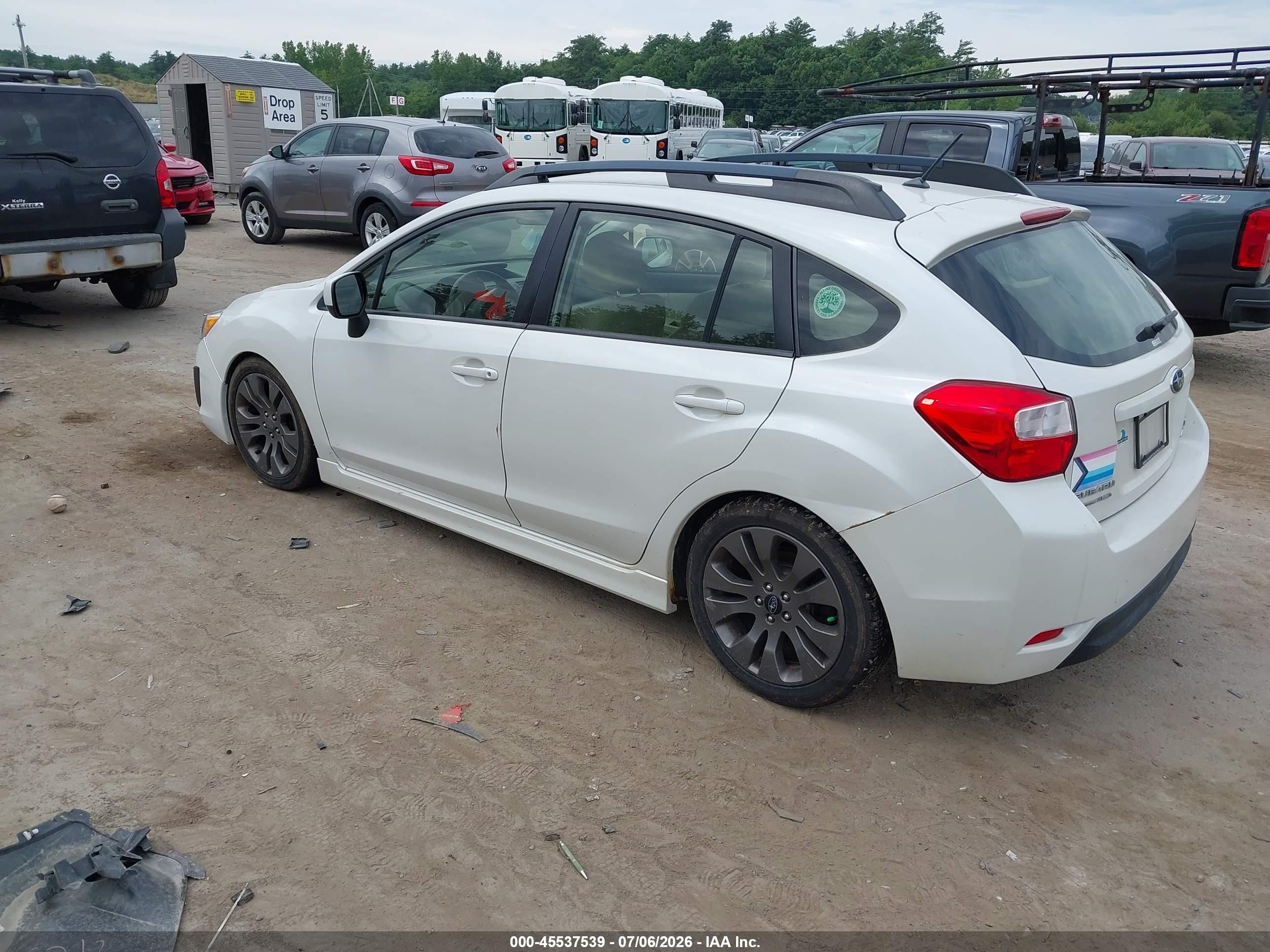 2014 Subaru Impreza 2.0i Sport Premium White vin: JF1GPAL6XE8264552