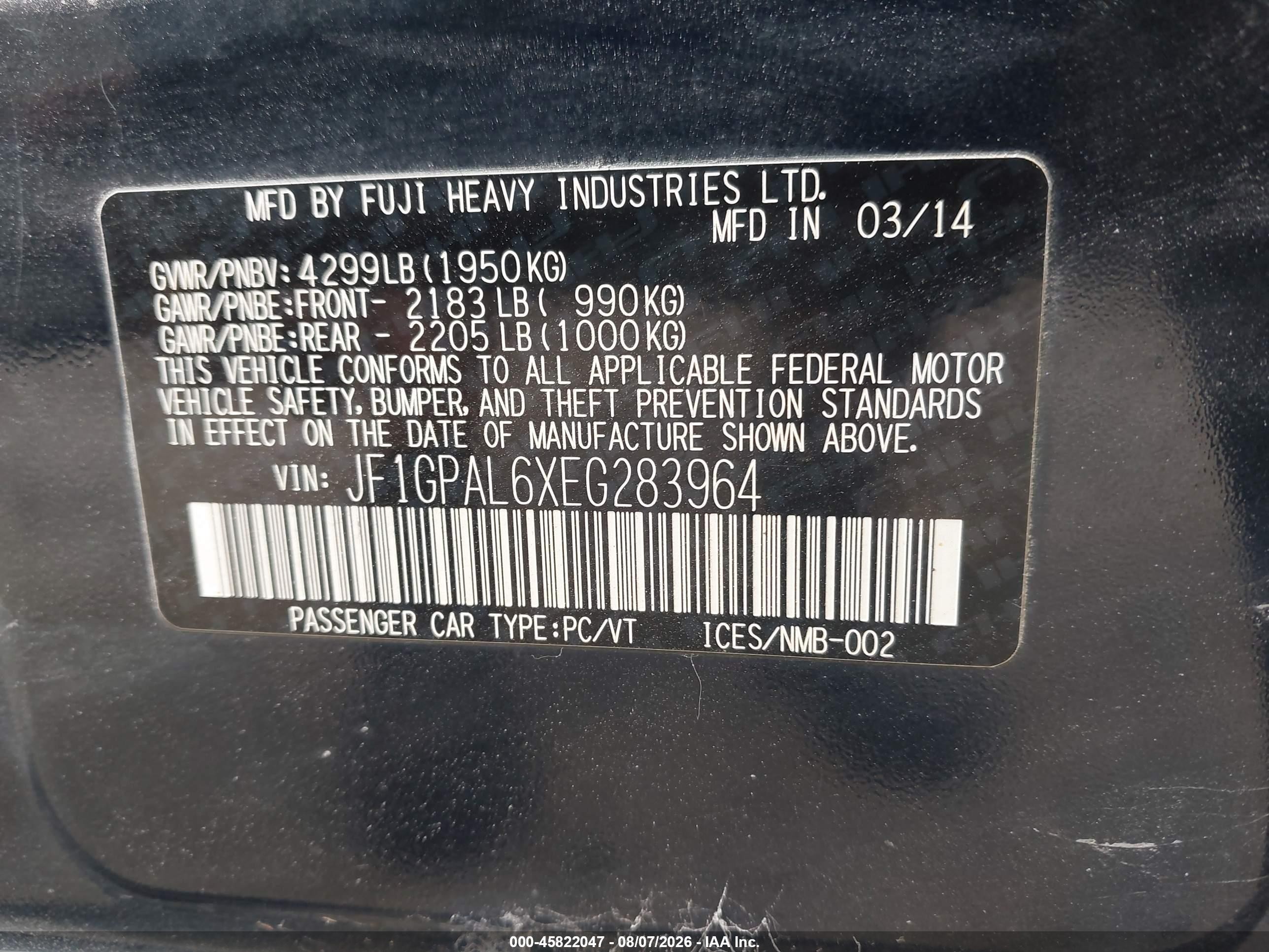 2014 Subaru Impreza 2.0i Sport Premium Navy vin: JF1GPAL6XEG283964