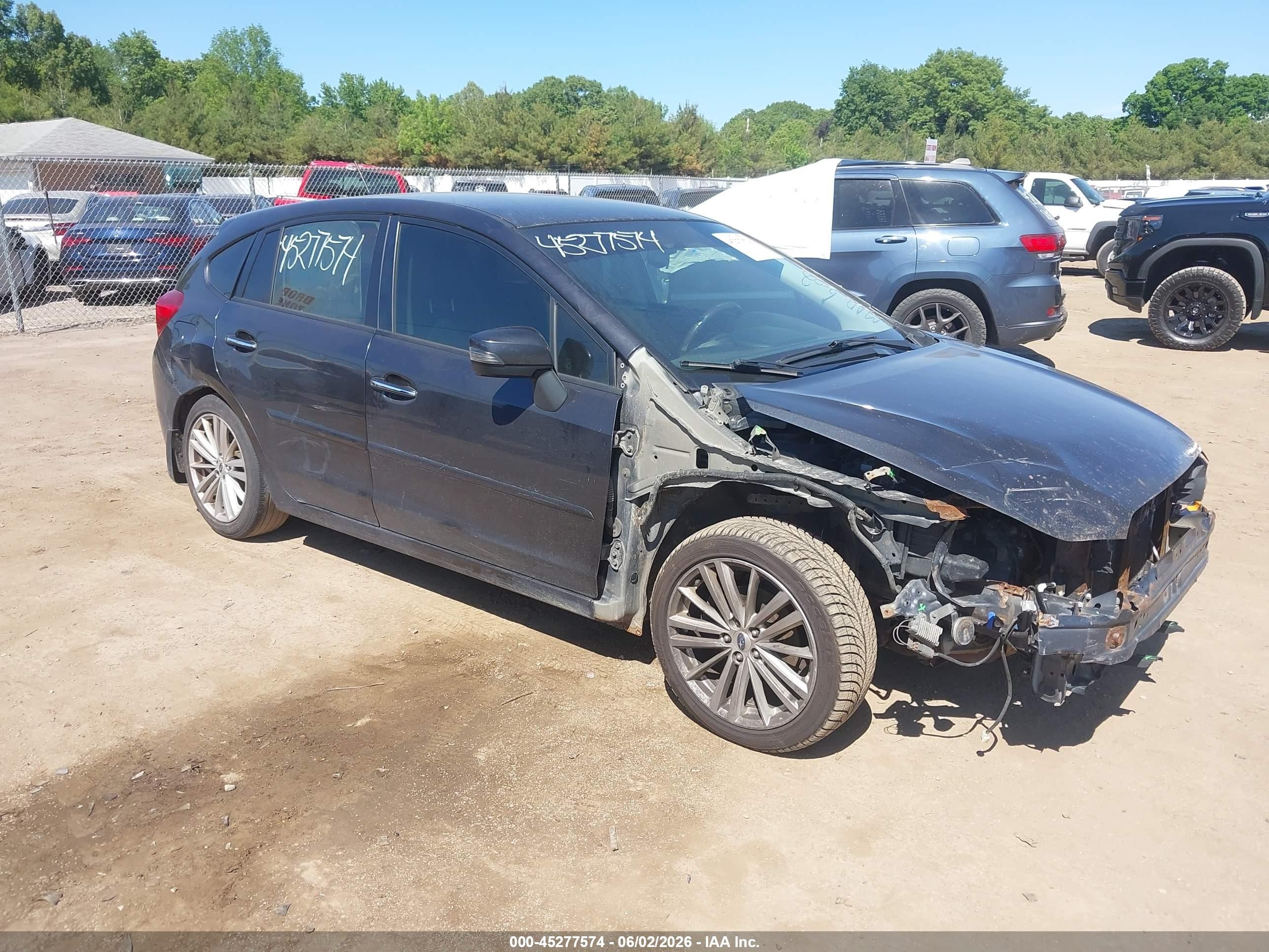 2015 Subaru Impreza 2.0i Limited Черный vin: JF1GPAM62FH210873
