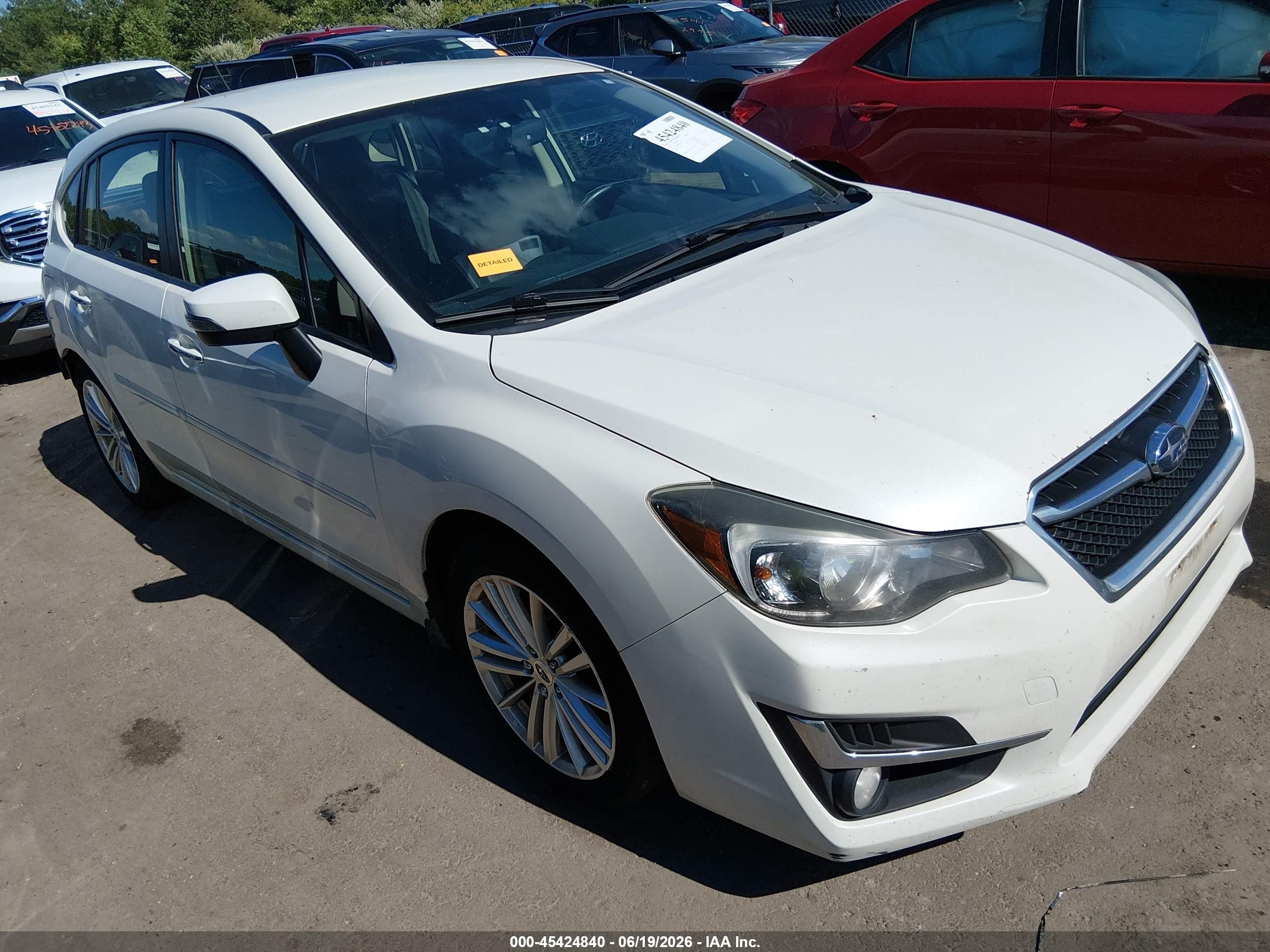 2015 Subaru Impreza 2.0i Limited White vin: JF1GPAM64FH323935