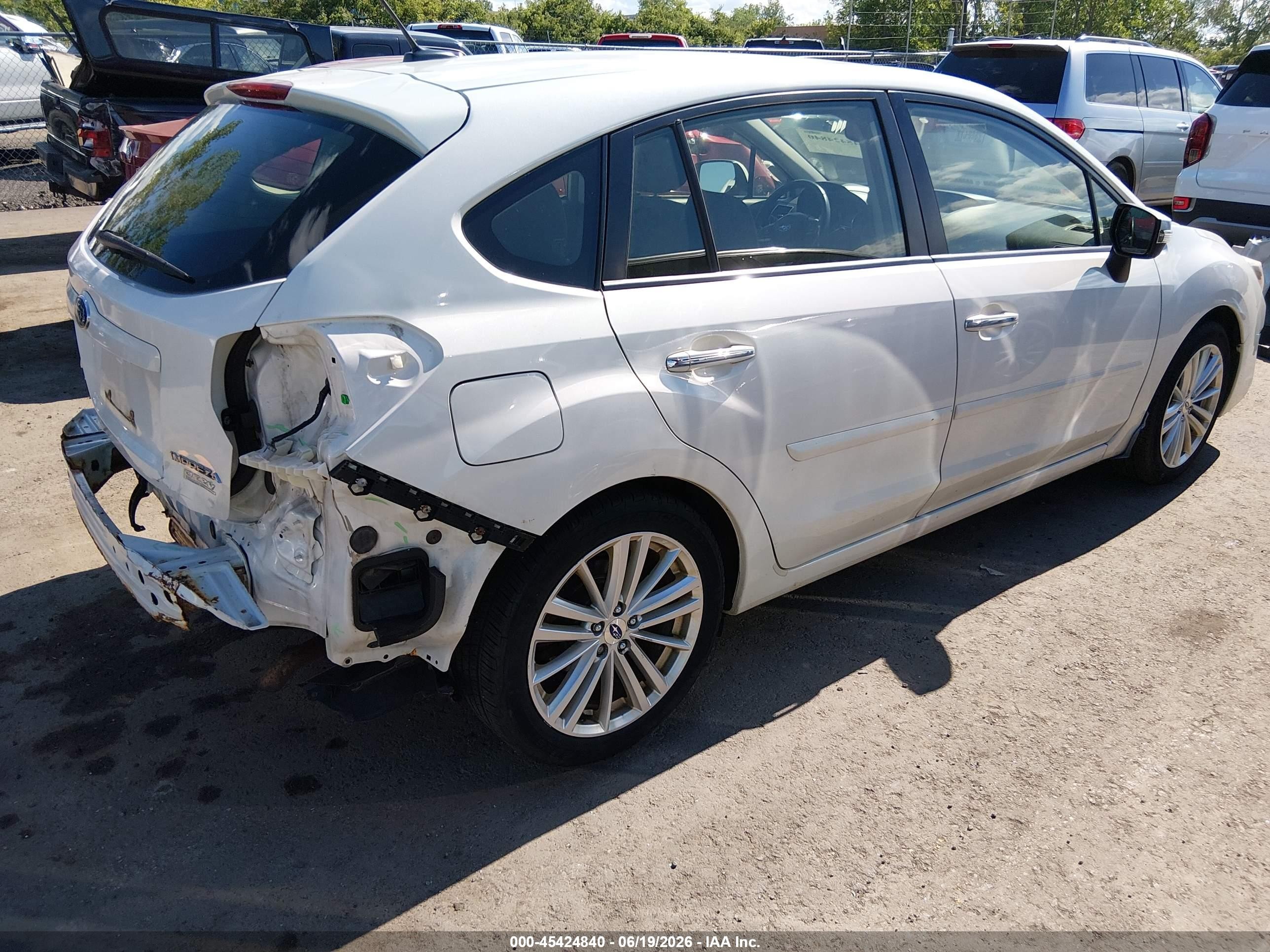 2015 Subaru Impreza 2.0i Limited White vin: JF1GPAM64FH323935
