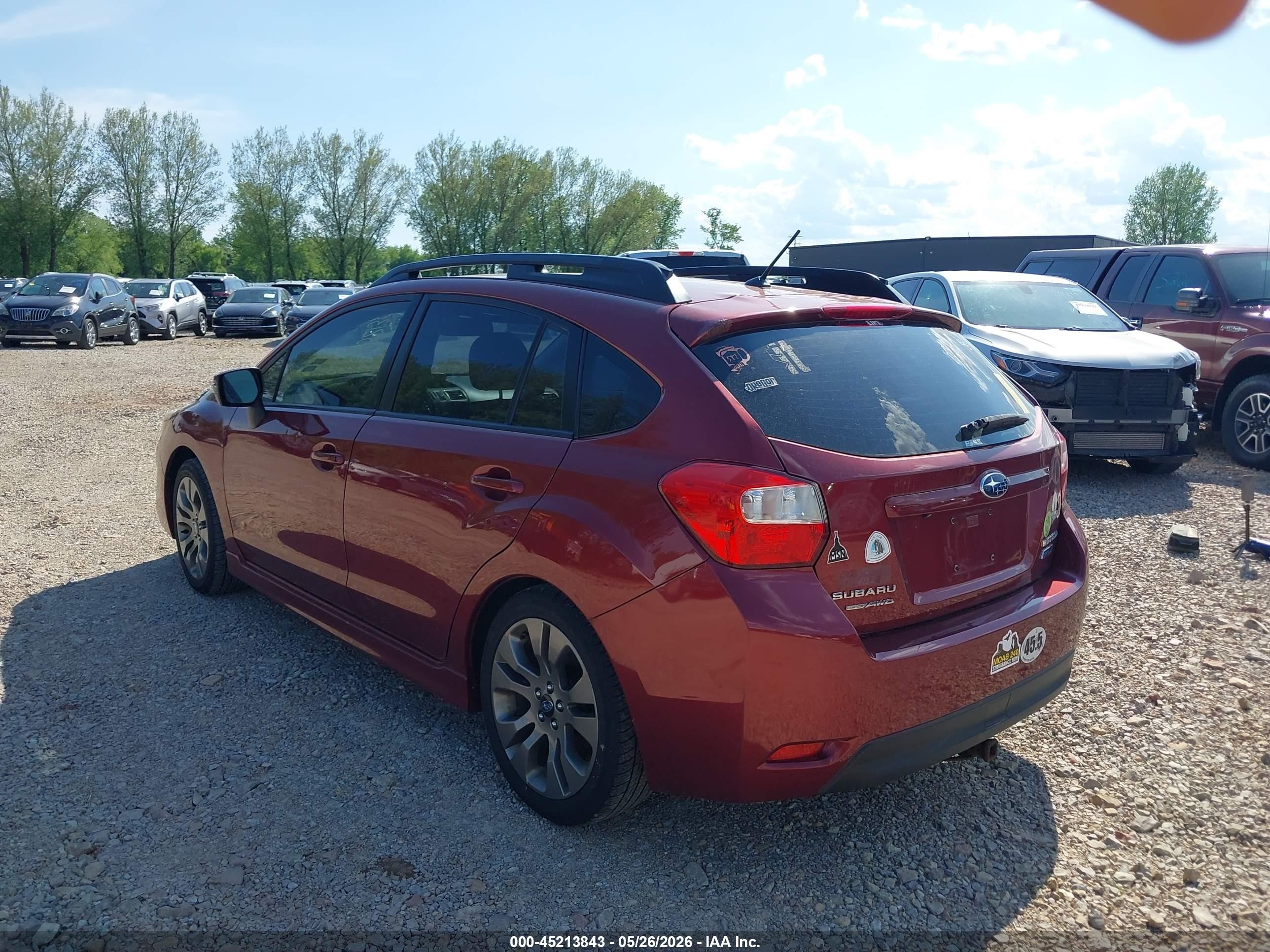 2016 Subaru Impreza 2.0i Sport Premium Maroon vin: JF1GPAP68G8226900