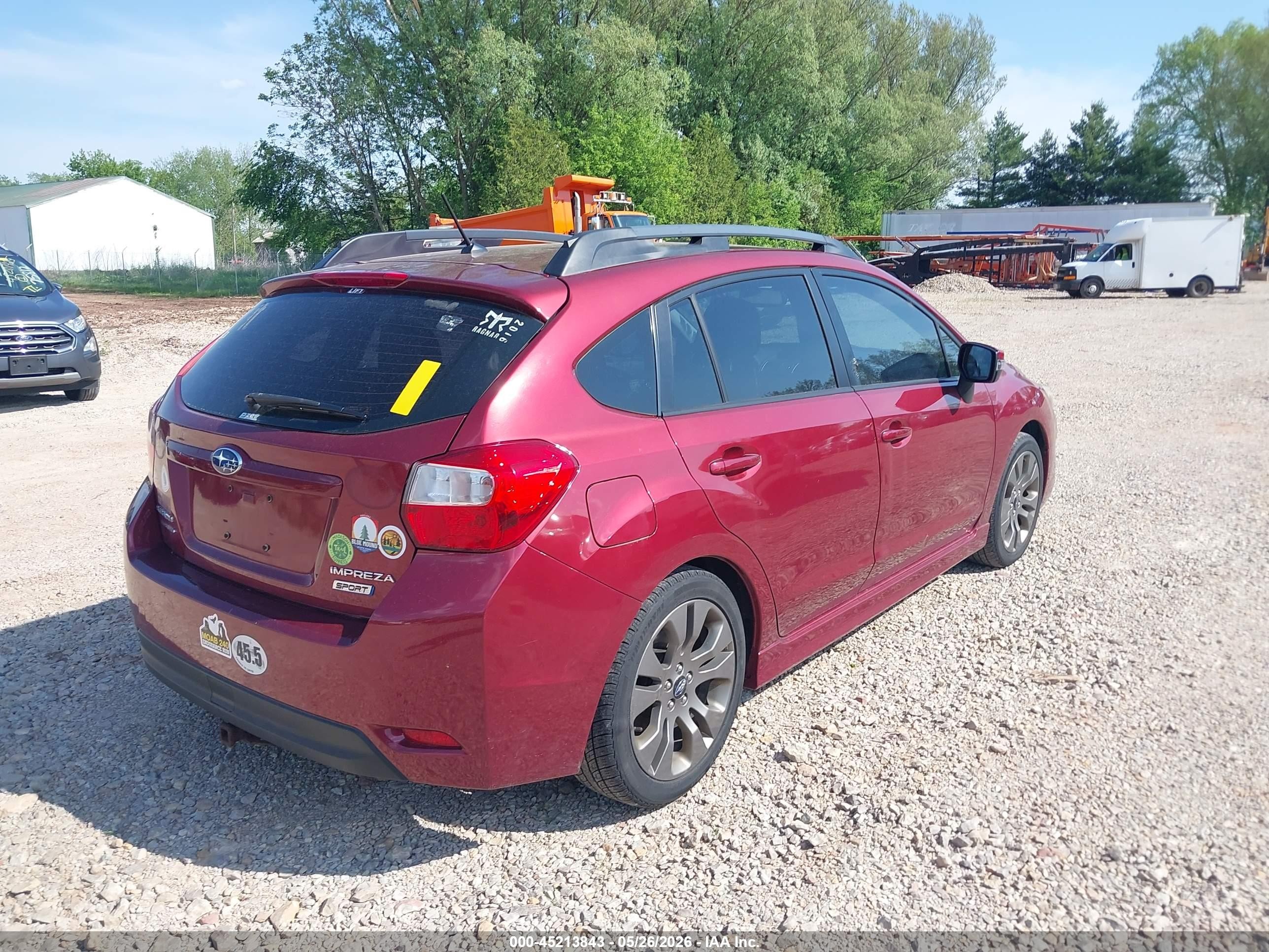 2016 Subaru Impreza 2.0i Sport Premium Maroon vin: JF1GPAP68G8226900