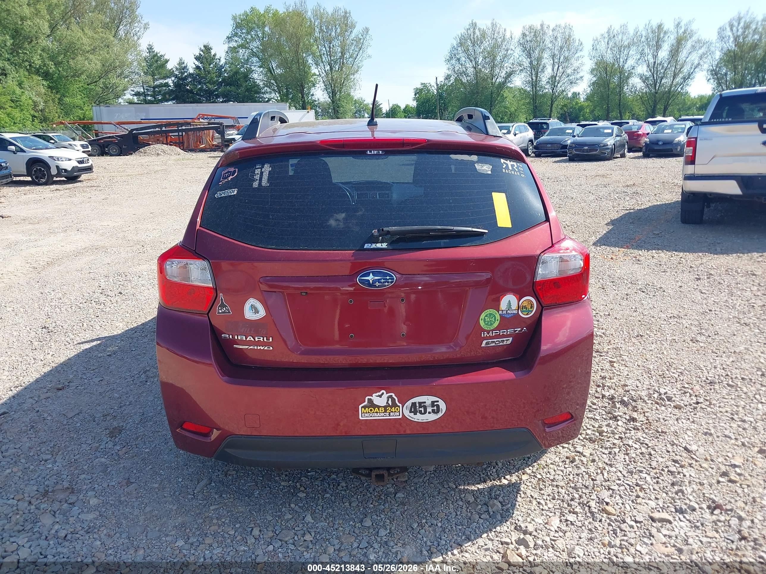 2016 Subaru Impreza 2.0i Sport Premium Maroon vin: JF1GPAP68G8226900