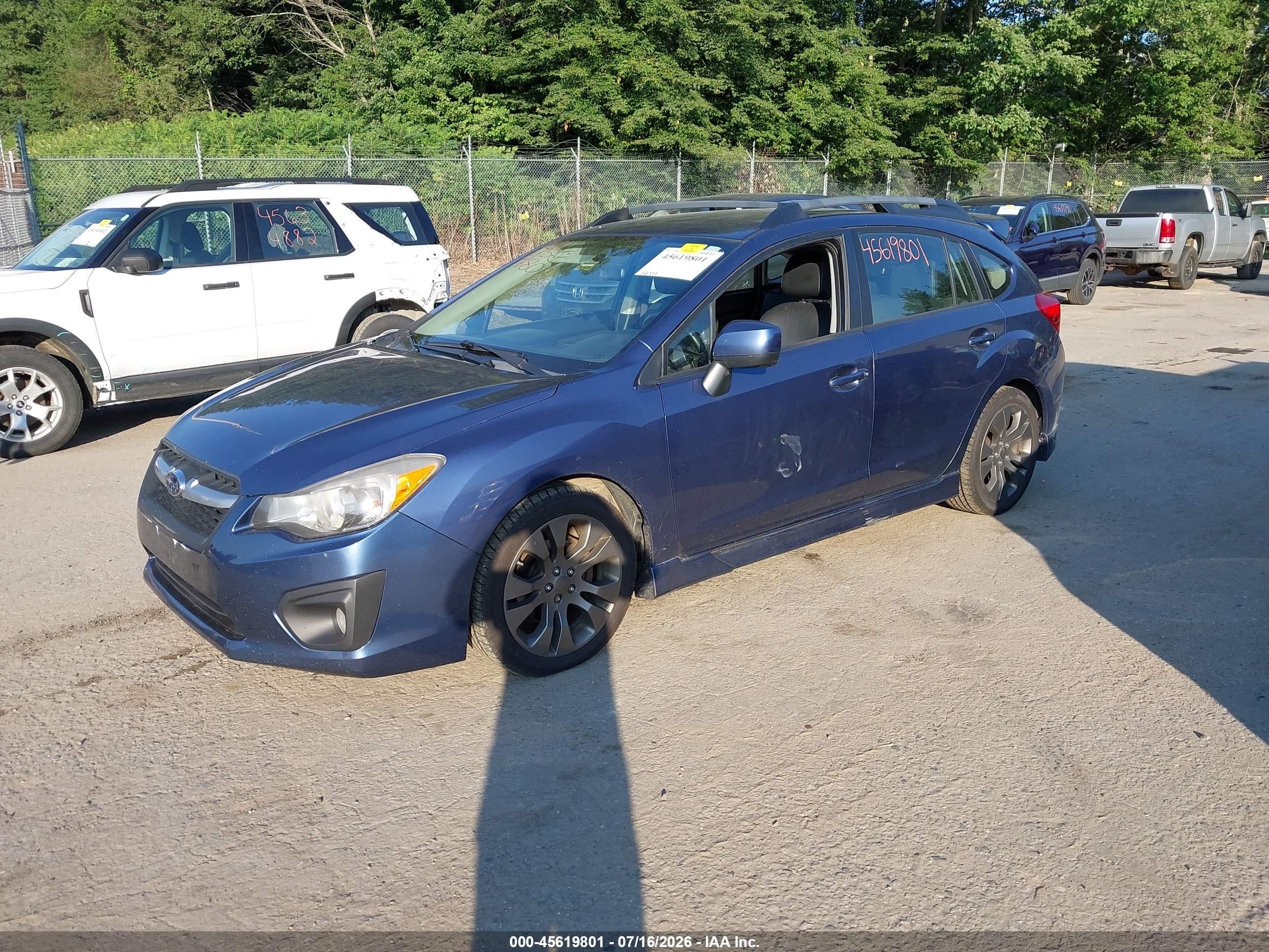 2012 Subaru Impreza 2.0i Sport Limited Blue vin: JF1GPAR60CH227692