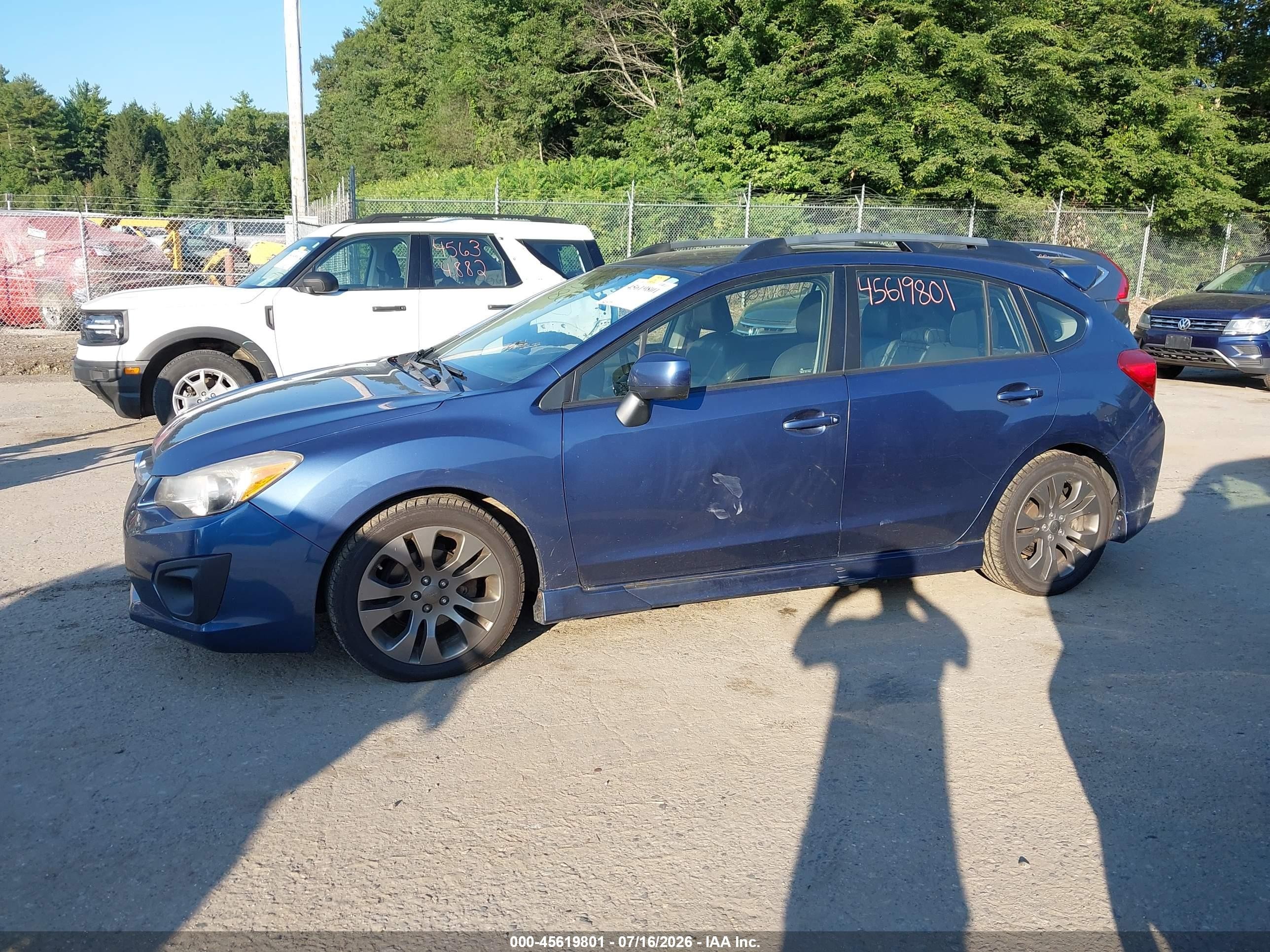 2012 Subaru Impreza 2.0i Sport Limited Blue vin: JF1GPAR60CH227692