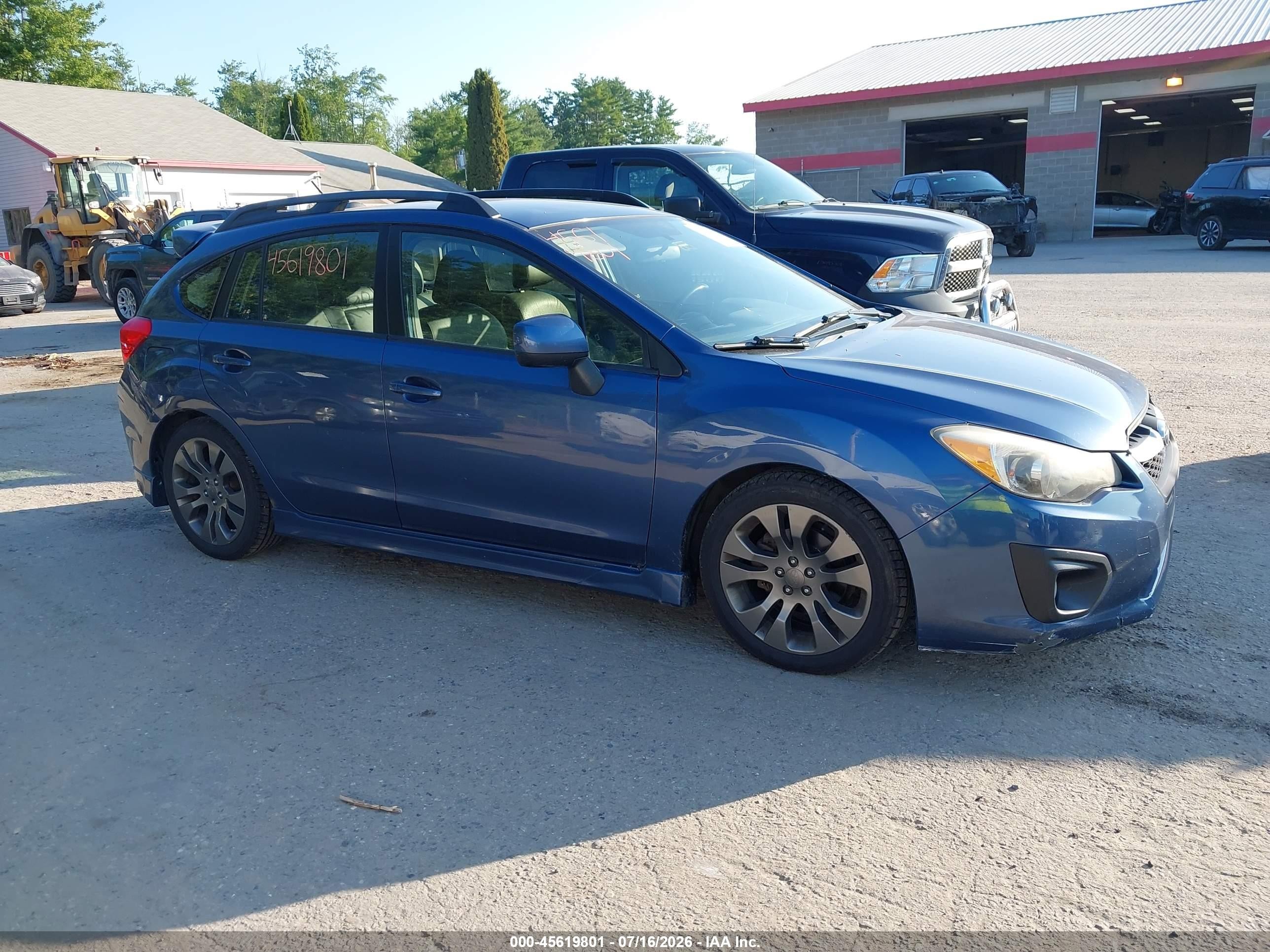 2012 Subaru Impreza 2.0i Sport Limited Blue vin: JF1GPAR60CH227692