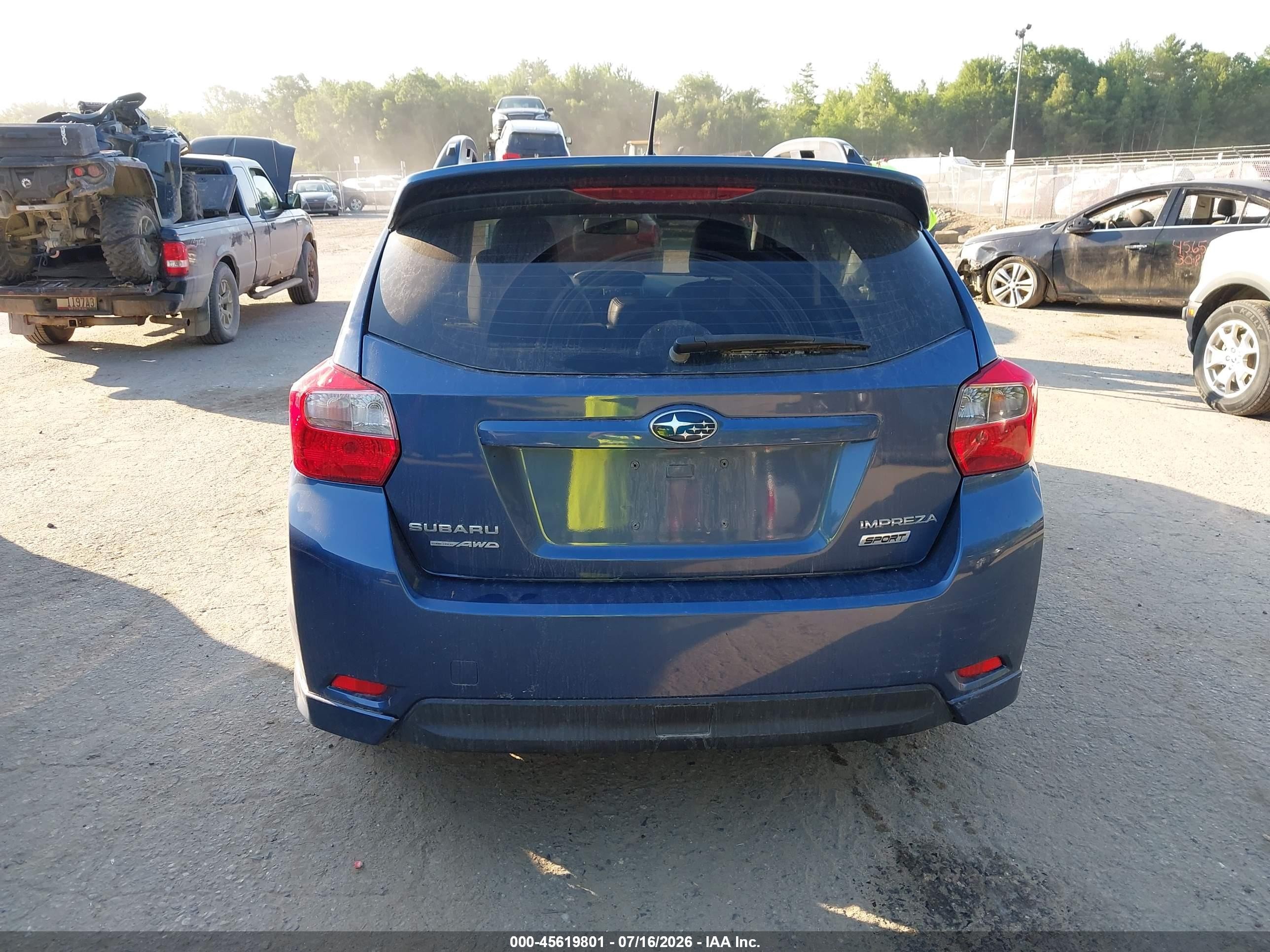 2012 Subaru Impreza 2.0i Sport Limited Blue vin: JF1GPAR60CH227692