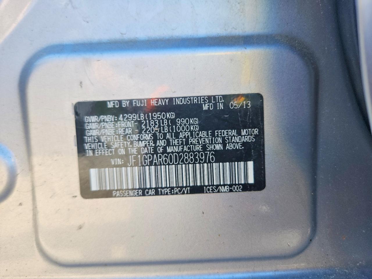 2013 Subaru Impreza Sport Limited Серебряный vin: JF1GPAR60D2883976
