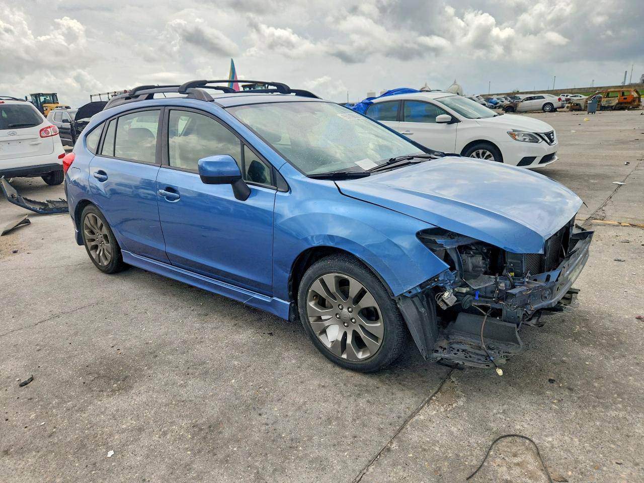 2014 Subaru Impreza Sport Limited Blue vin: JF1GPAR62E8280042