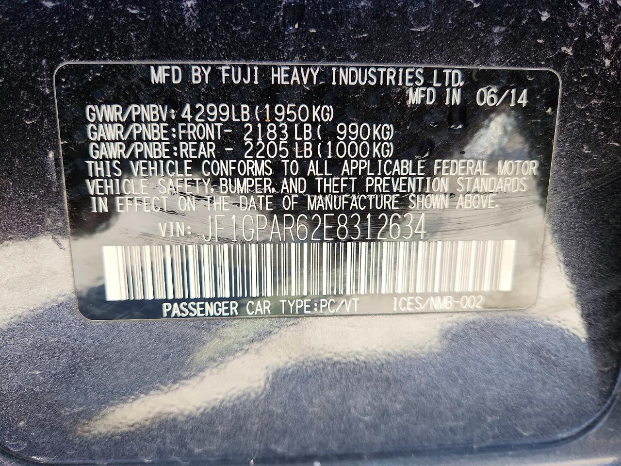 2014 Subaru Impreza Sport Limited Gray vin: JF1GPAR62E8312634