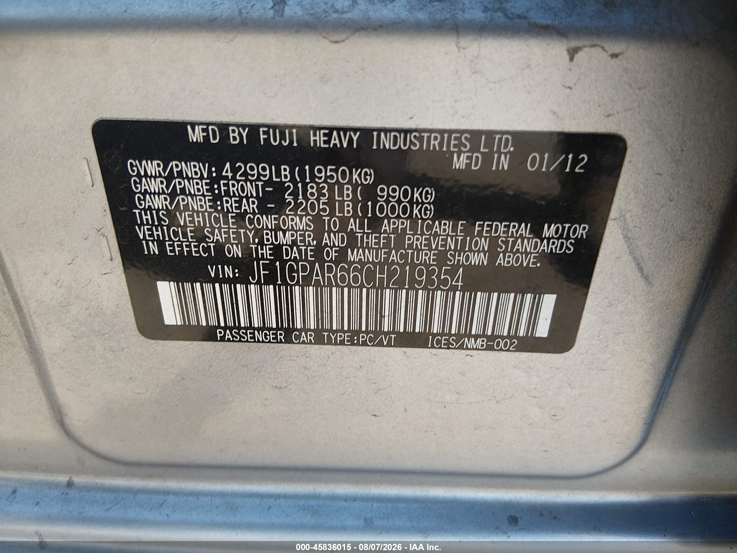 2012 Subaru Impreza 2.0i Sport Limited Silver vin: JF1GPAR66CH219354