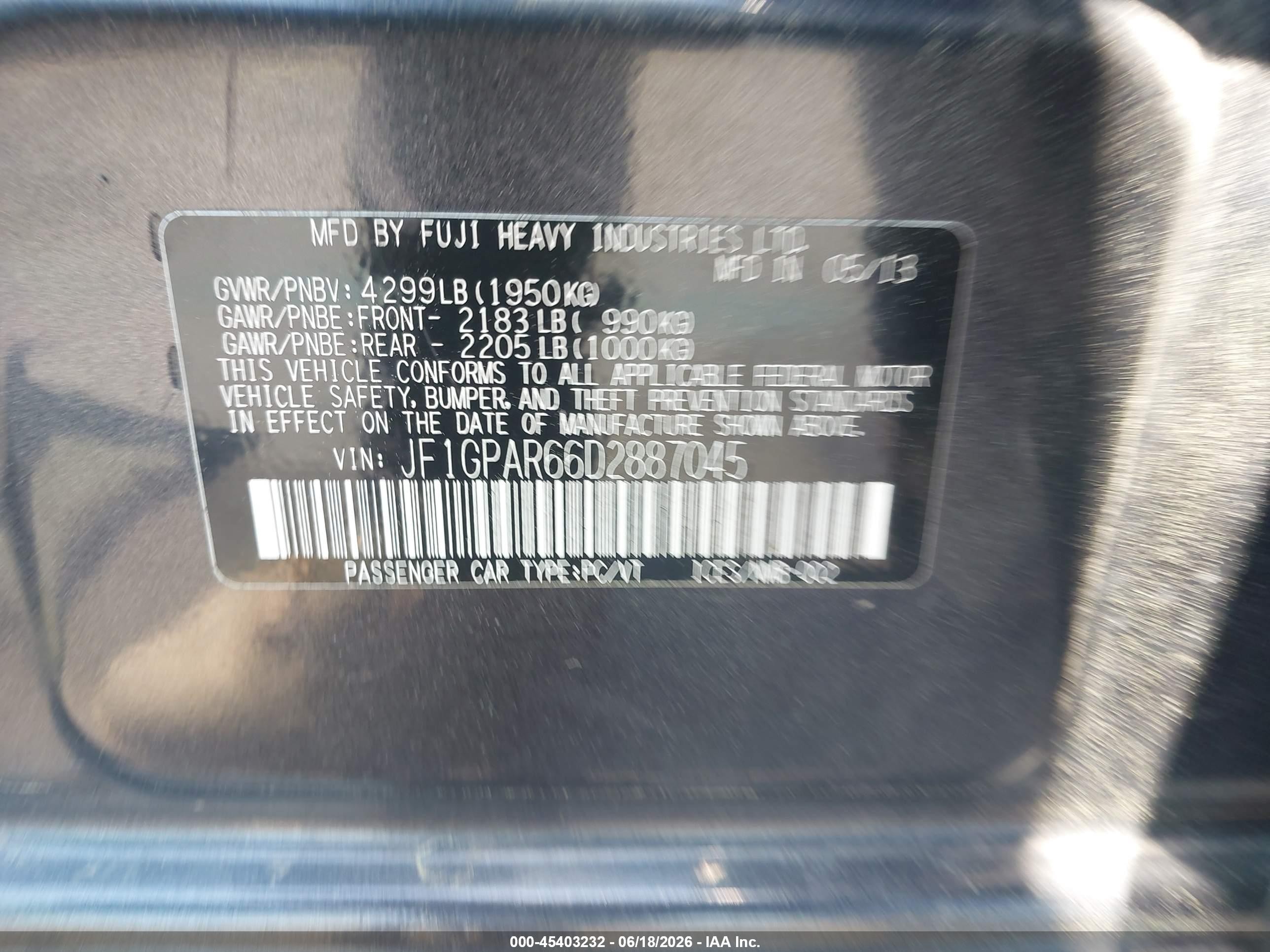 2013 Subaru Impreza 2.0i Sport Limited Gray vin: JF1GPAR66D2887045