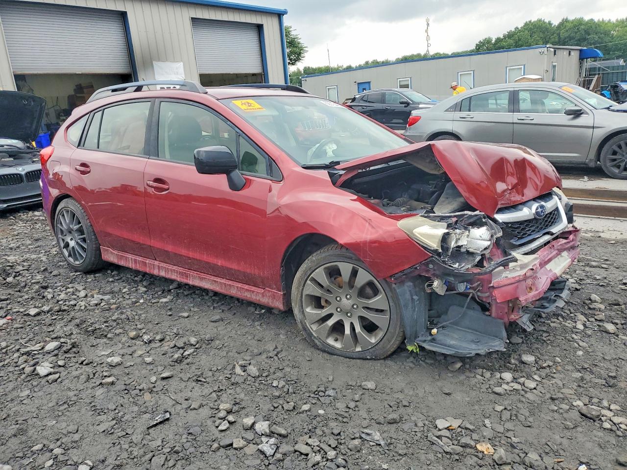 2014 Subaru Impreza Sport Limited Maroon vin: JF1GPAR68E8243402
