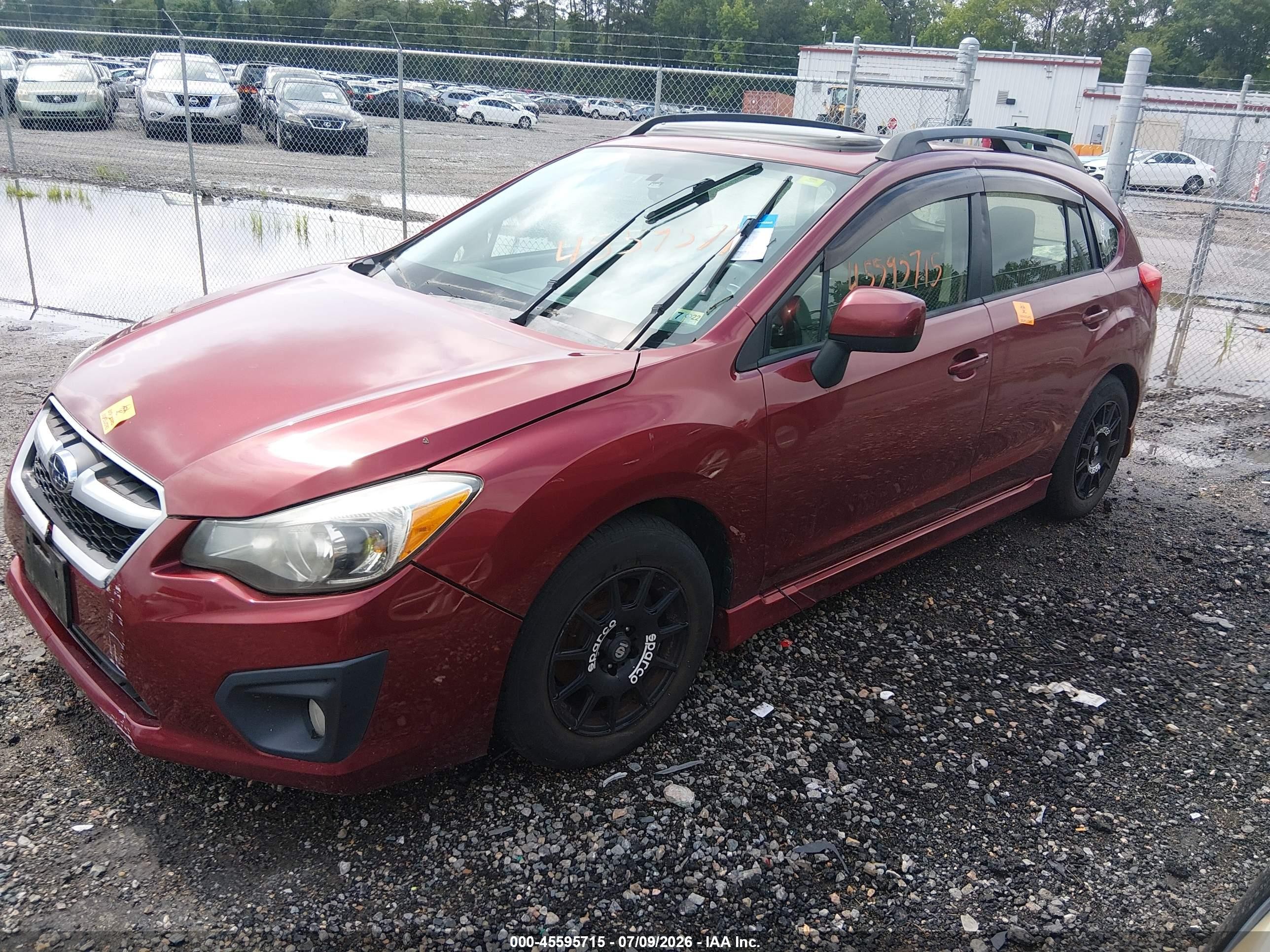 2012 Subaru Impreza 2.0i Sport Limited Burgundy vin: JF1GPAS60CH240887