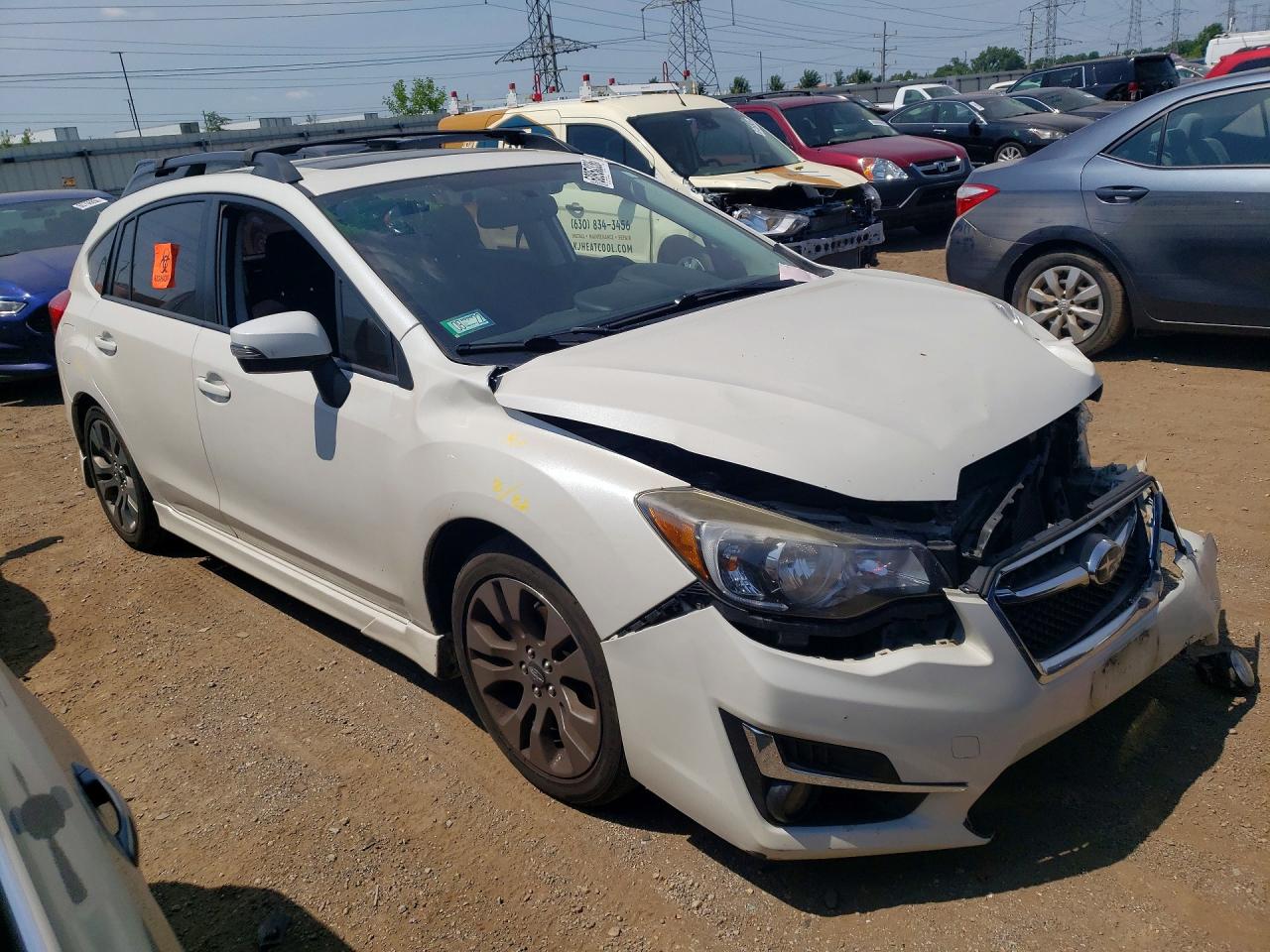 2016 Subaru Impreza Sport White vin: JF1GPAS63G8229808