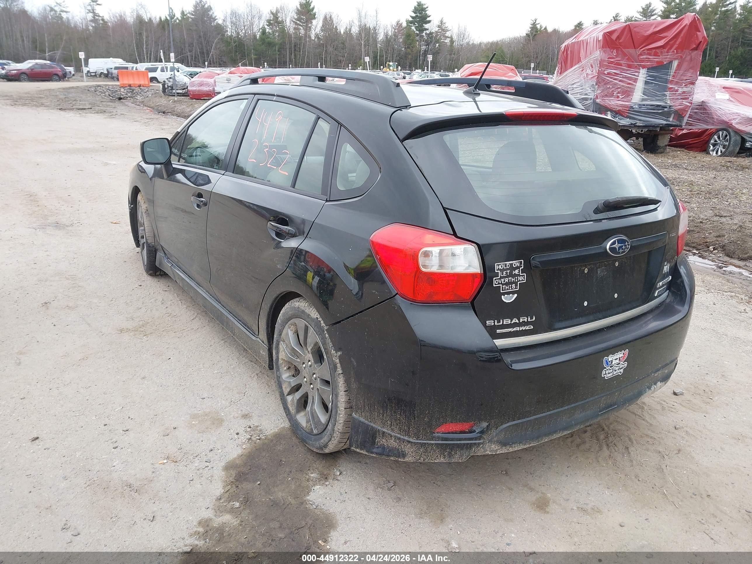 2012 Subaru Impreza 2.0i Sport Limited Black vin: JF1GPAS64CH205494