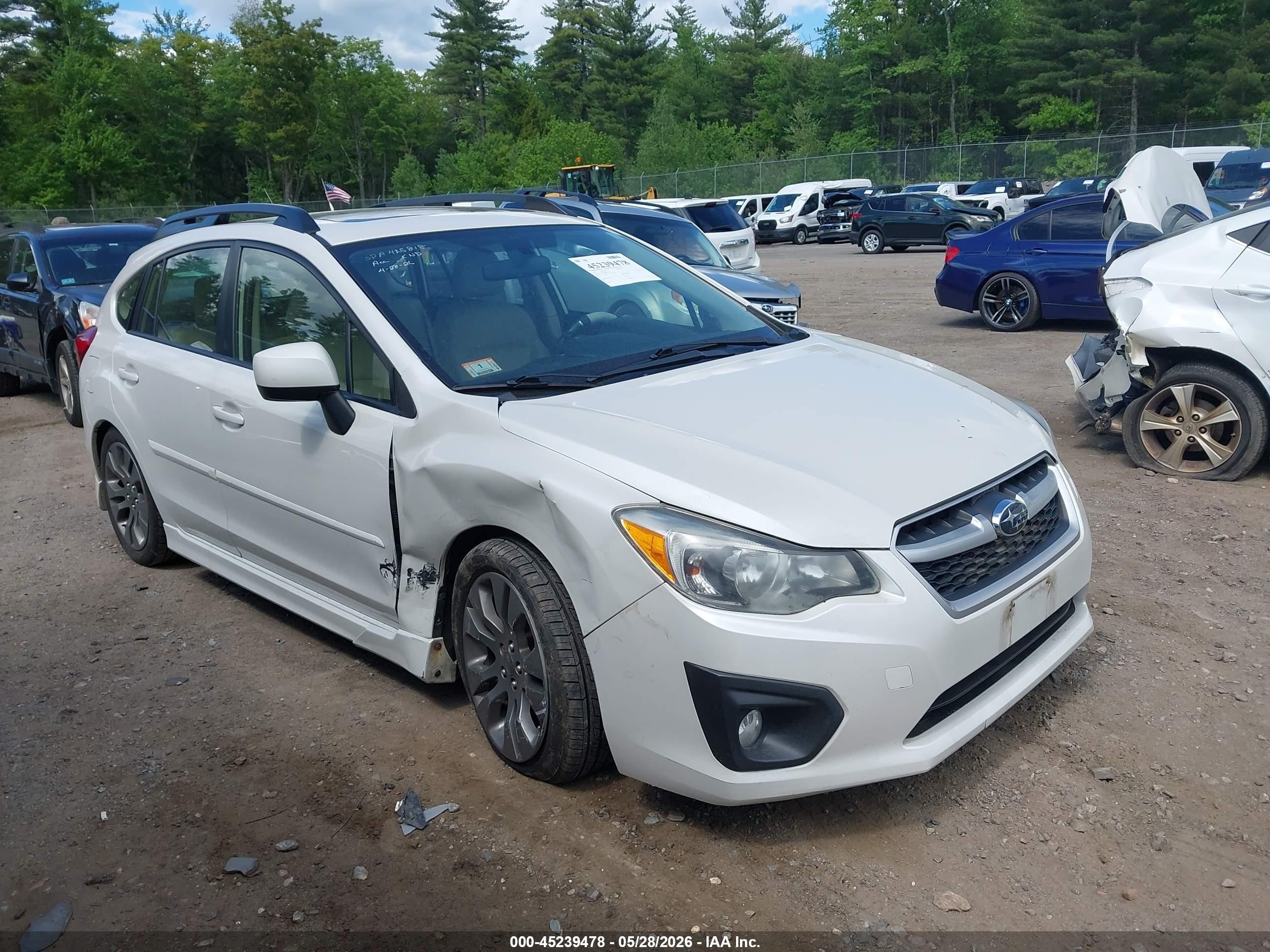 2013 Subaru Impreza 2.0i Sport Limited White vin: JF1GPAS65D2822990