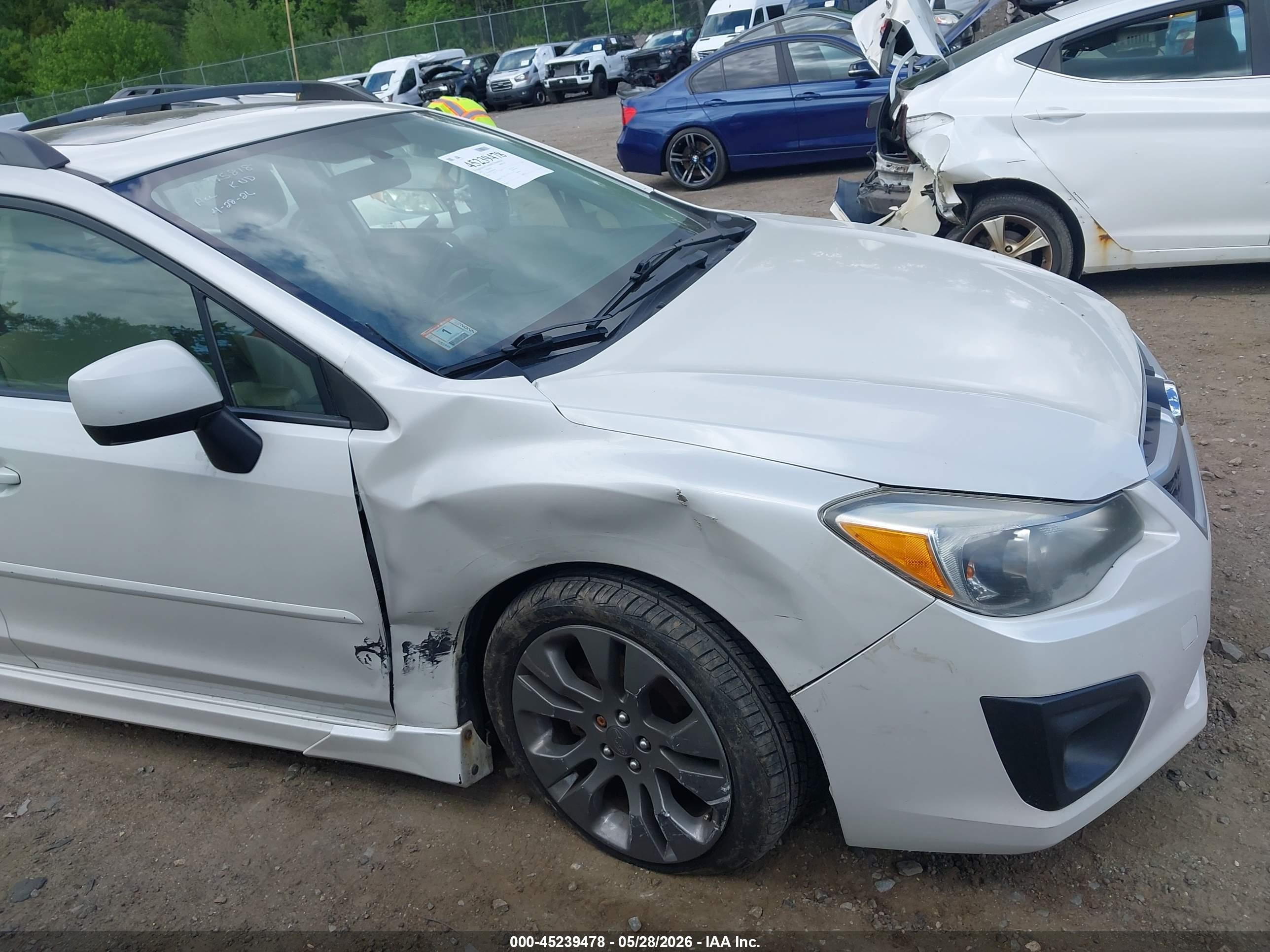 2013 Subaru Impreza 2.0i Sport Limited White vin: JF1GPAS65D2822990