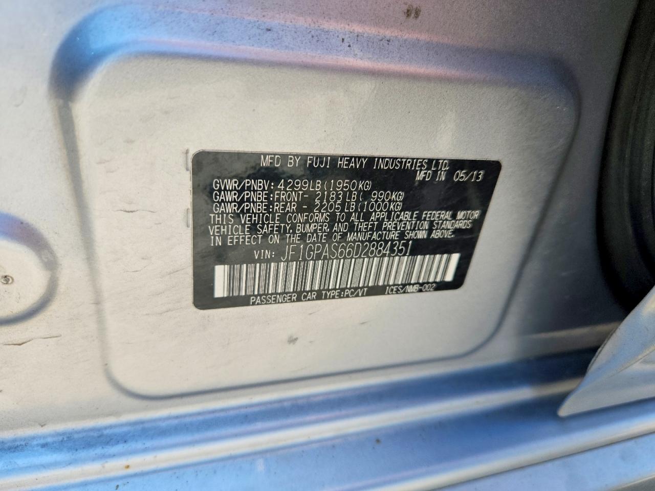 2013 Subaru Impreza Sport Limited Silver vin: JF1GPAS66D2884351