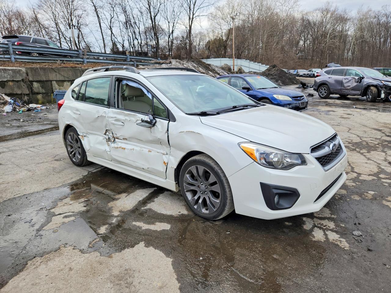 2014 Subaru Impreza Sport Limited White vin: JF1GPAS66E8309066