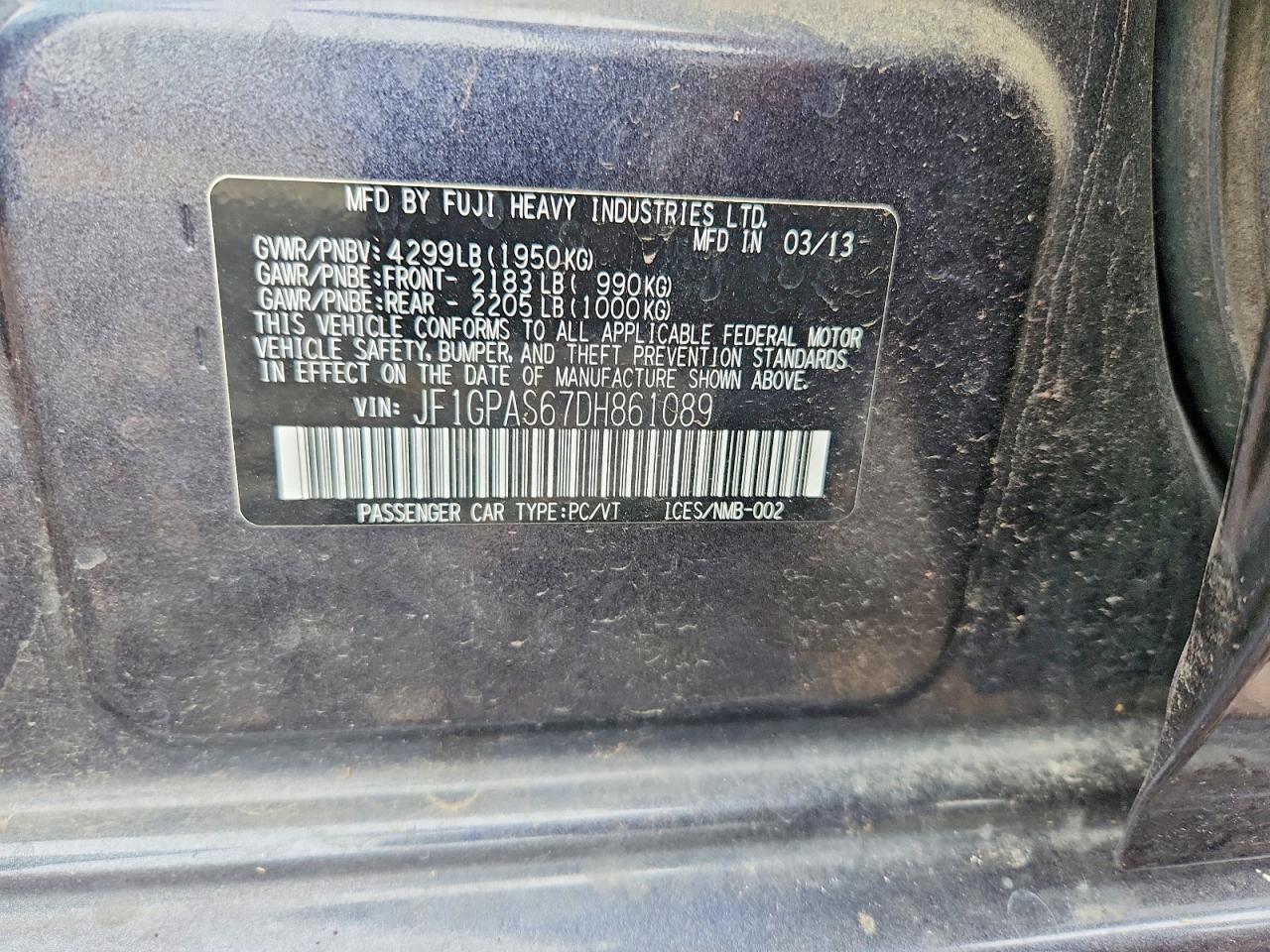 2013 Subaru Impreza Sport Limited Charcoal vin: JF1GPAS67DH861089