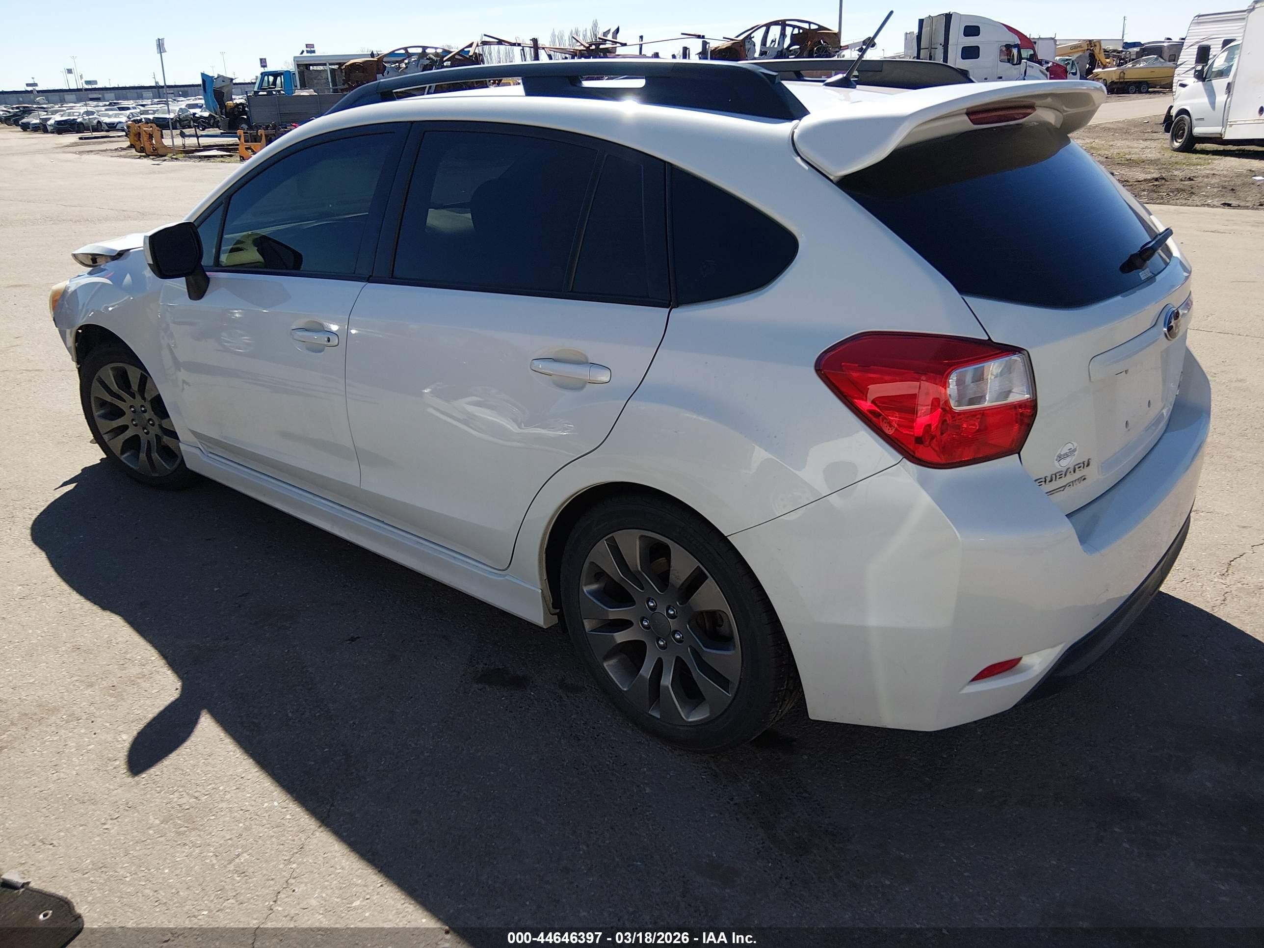 2014 Subaru Impreza 2.0i Sport Limited White vin: JF1GPAS67E8320738
