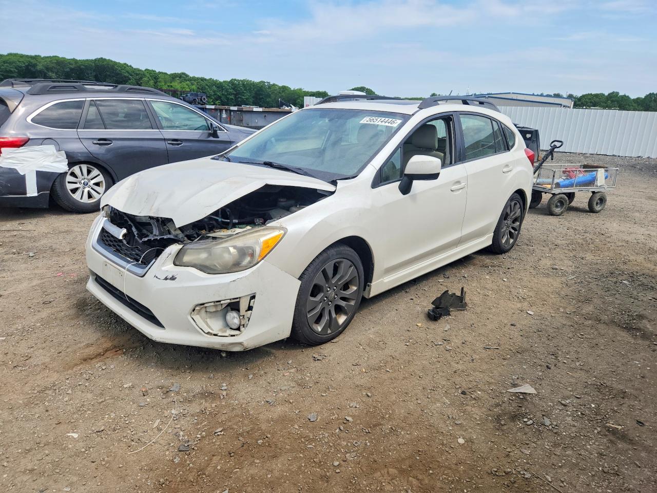 2012 Subaru Impreza Sport Limited White vin: JF1GPAS68CH215140