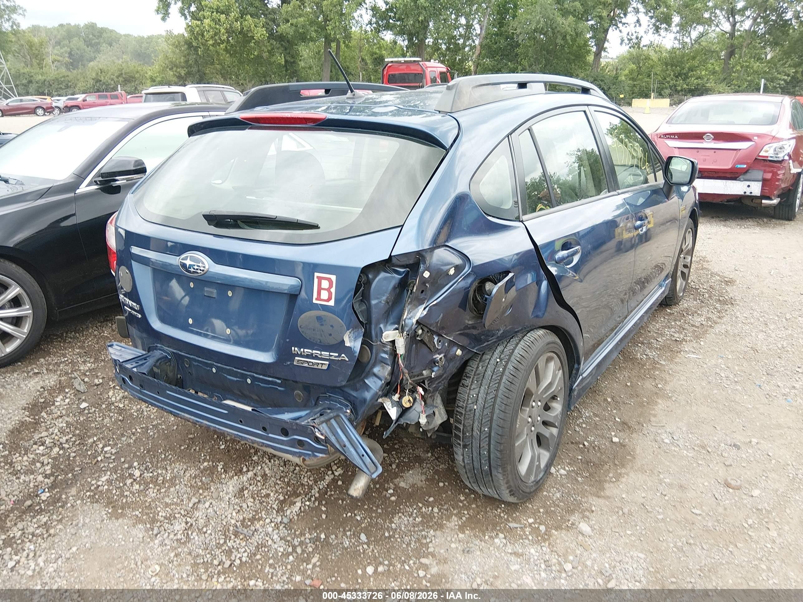 2012 Subaru Impreza 2.0i Sport Limited Blue vin: JF1GPAS69CH232495
