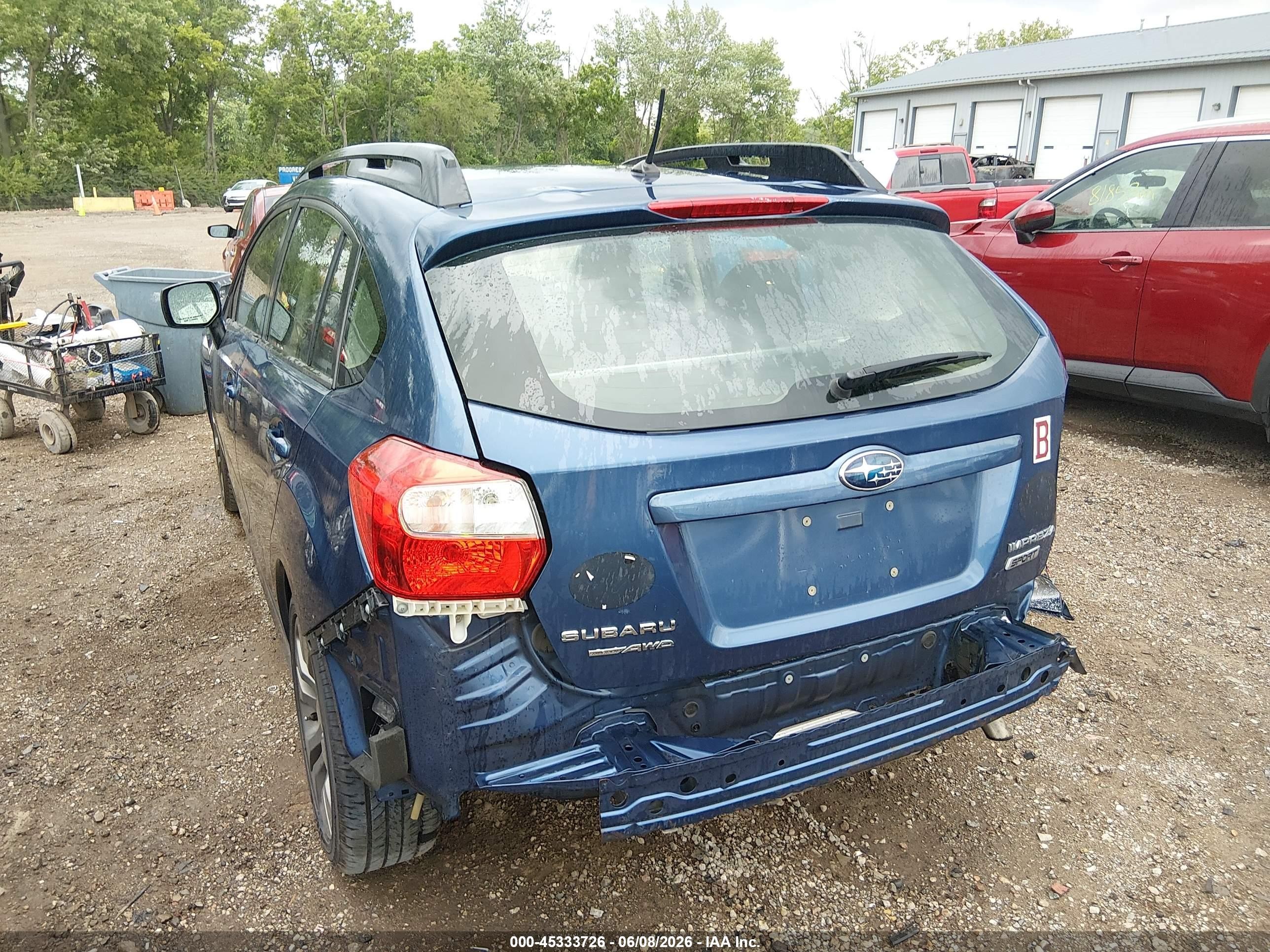 2012 Subaru Impreza 2.0i Sport Limited Blue vin: JF1GPAS69CH232495