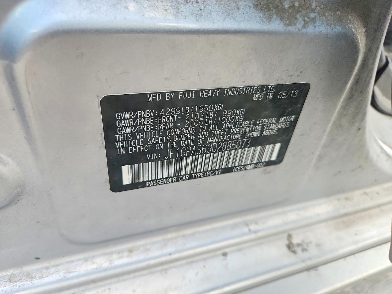 2013 Subaru Impreza Sport Limited Silver vin: JF1GPAS69D2885073