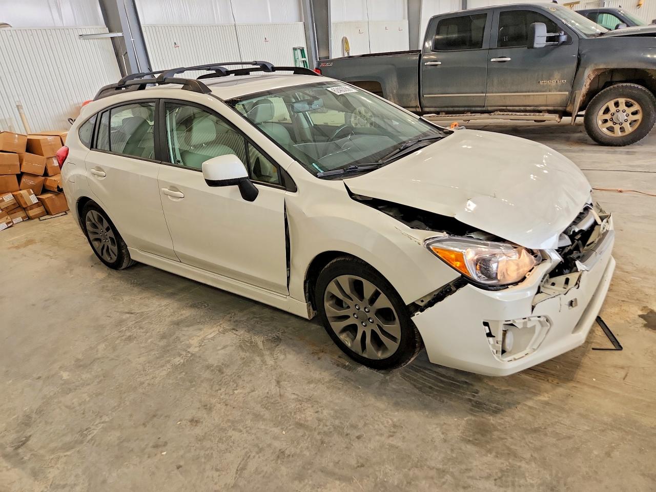 2014 Subaru Impreza Sport Limited White vin: JF1GPAS6XEH229415