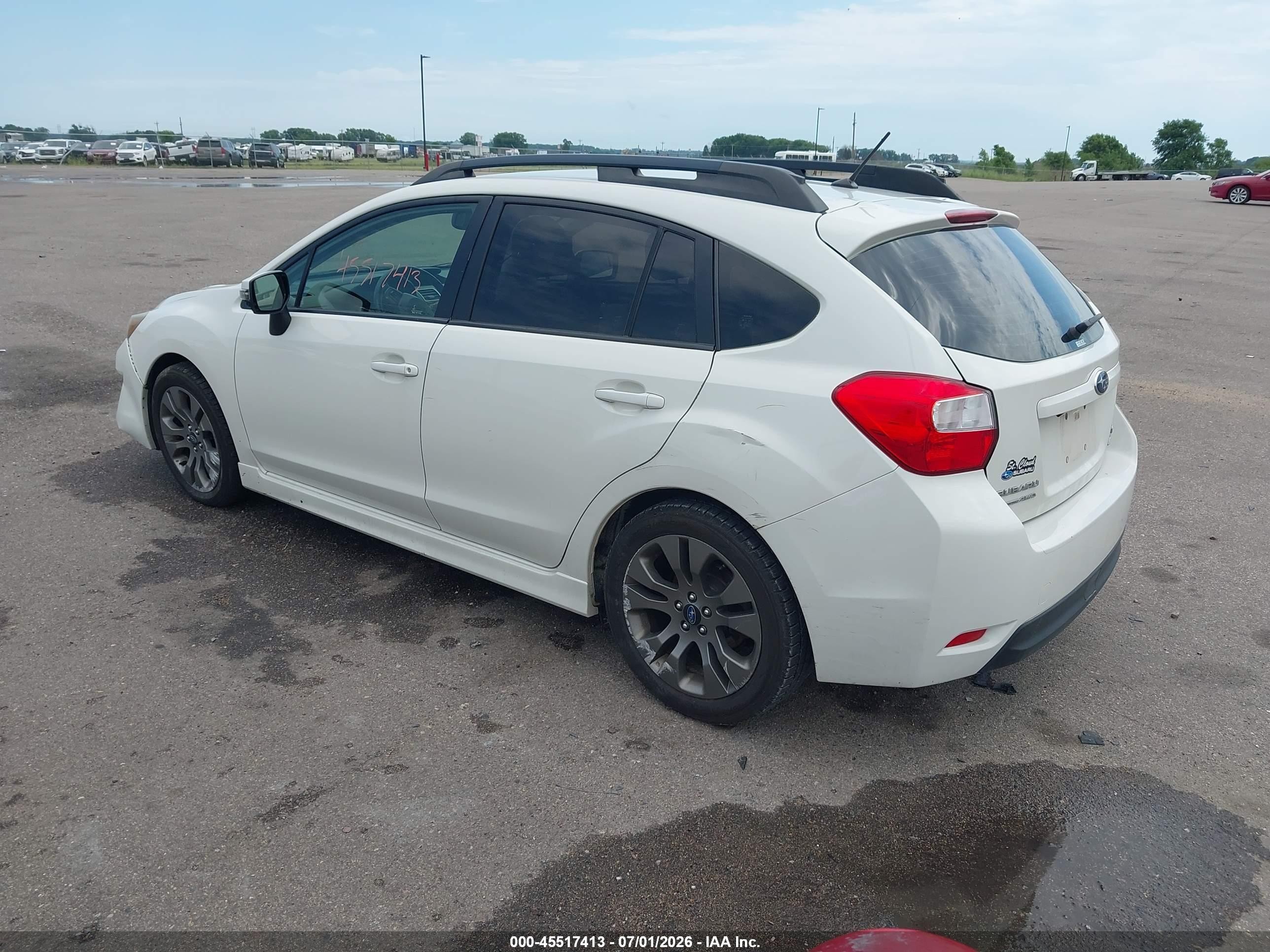 2015 Subaru Impreza 2.0i Sport Premium White vin: JF1GPAT60F8224921